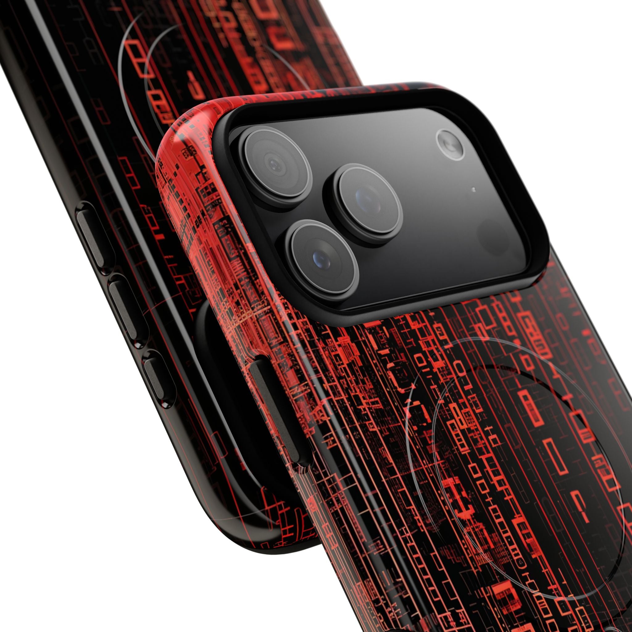 Crimson Glyphs iPhone 17 Pro Max Case - Tough+