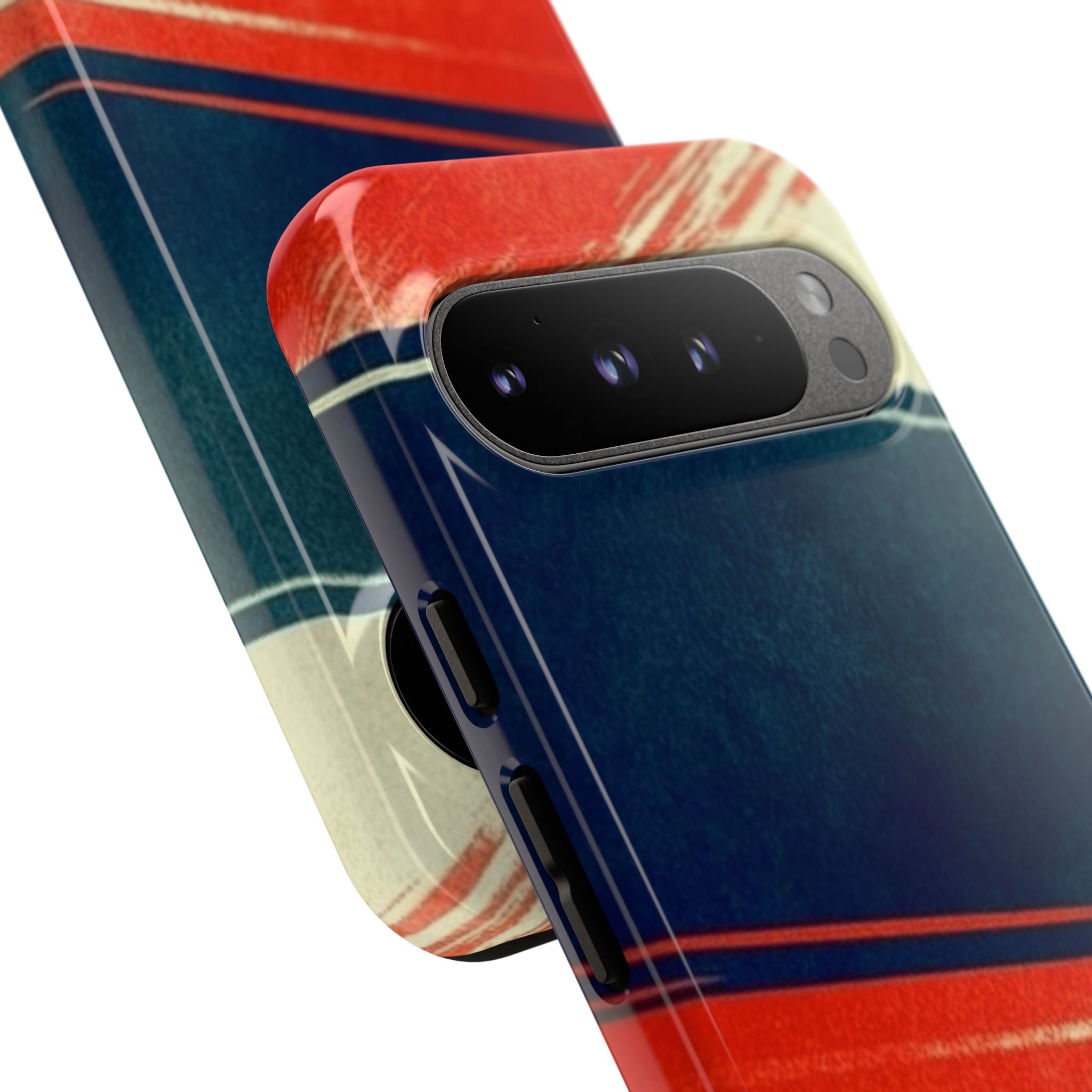 Blue Diagonal Motion Google Pixel 9 Pro XL Case - Tough