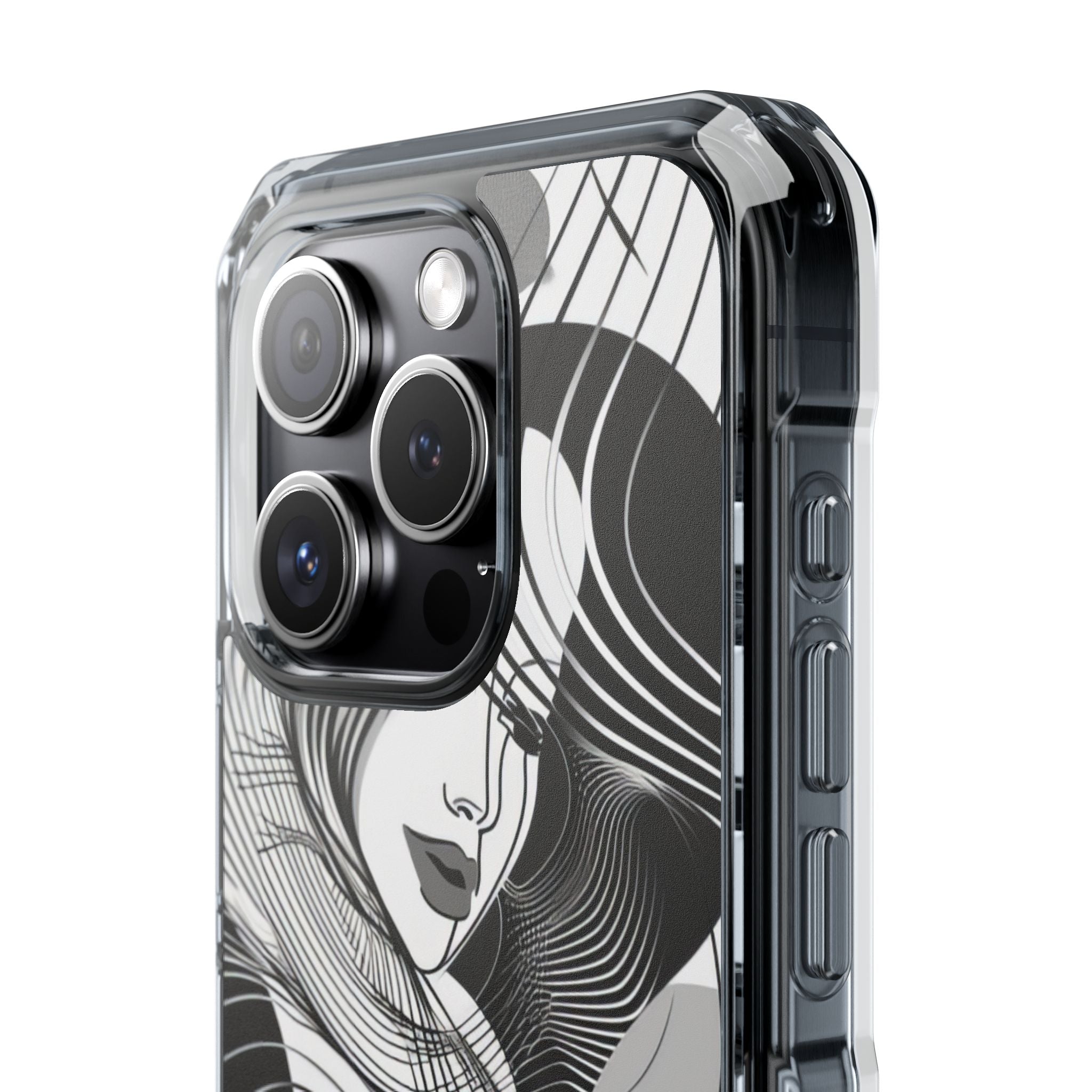 Orange Wave Motion iPhone 15 - Impact Clear+