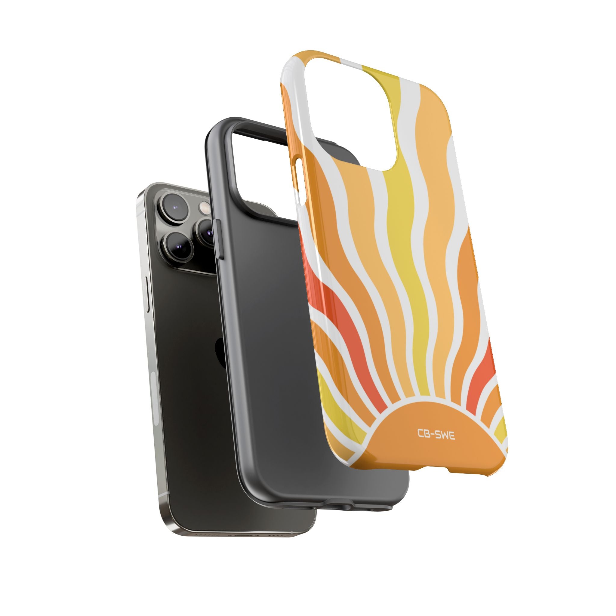 Retro Sunshine Waves - iPhone Case