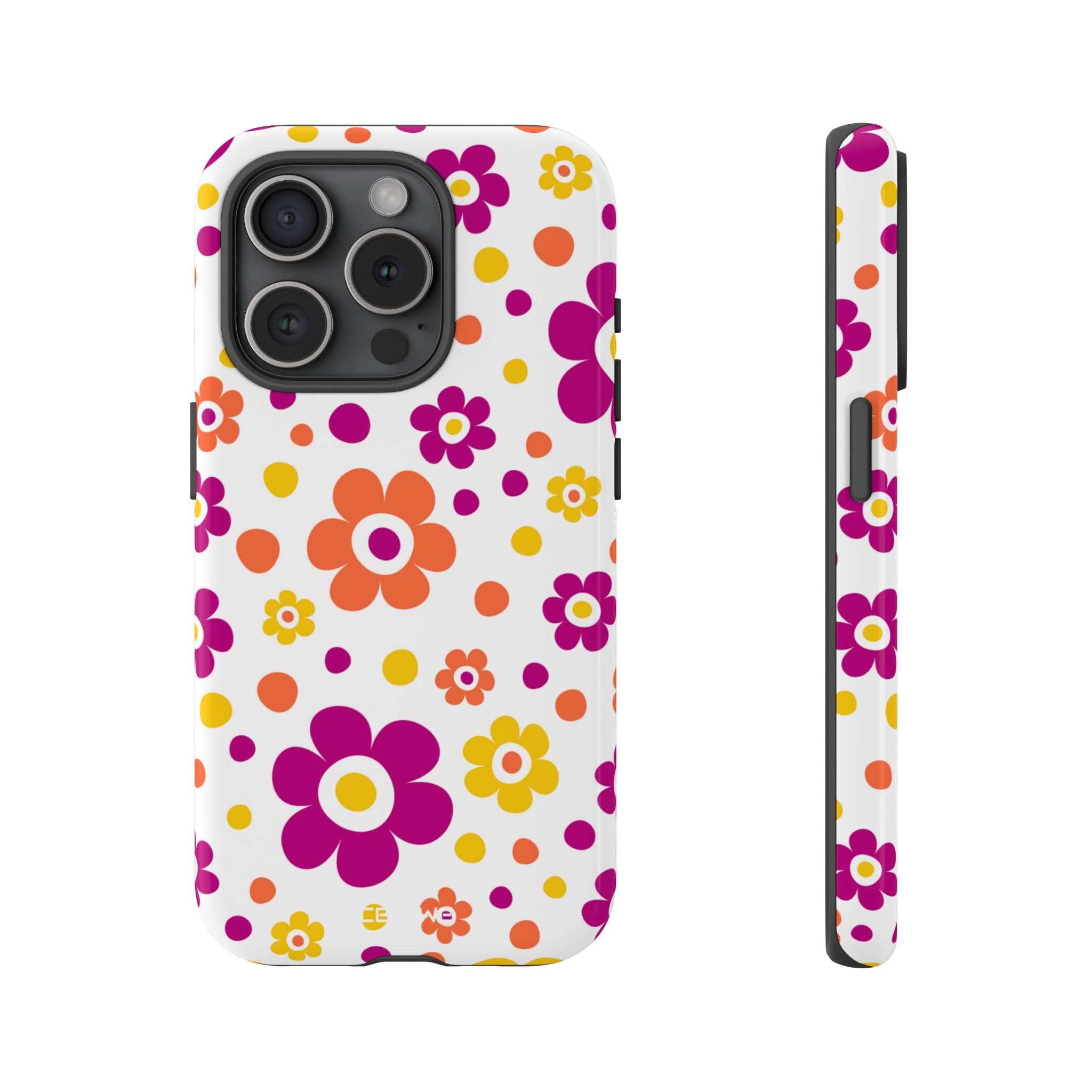 Retro Floral Playfulness - iPhone Case