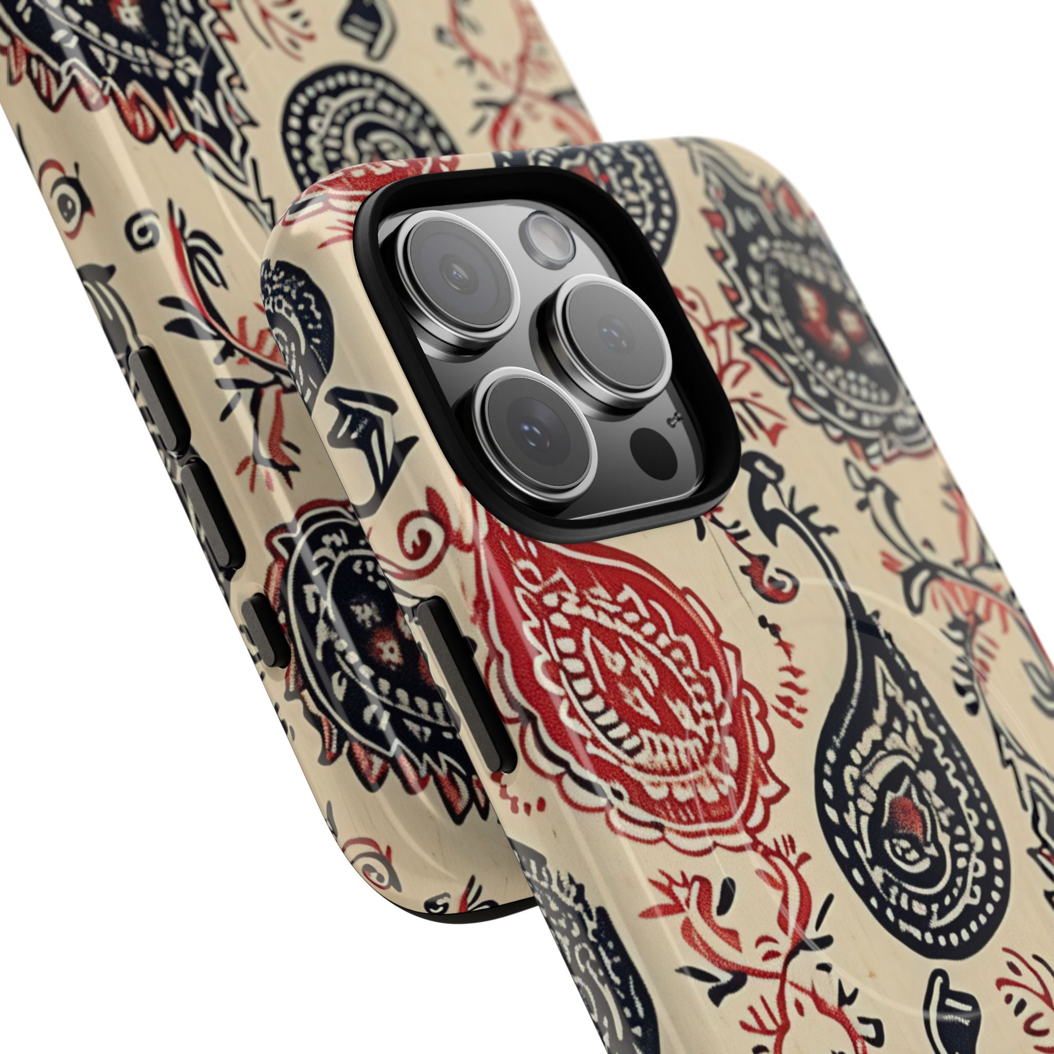 Navy Paisley Swirl iPhone 16 - Tough+