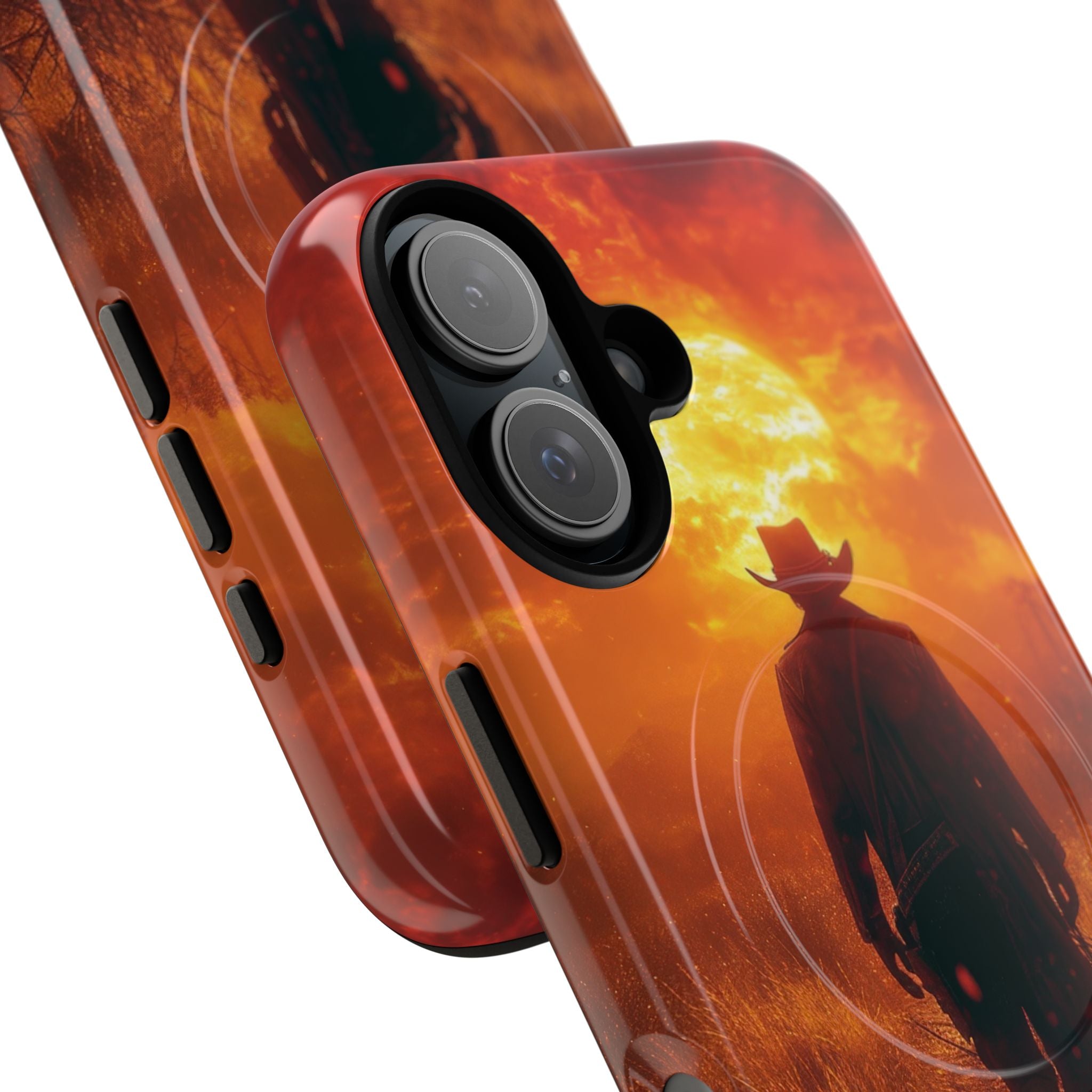 Fiery Sunset Cowboy iPhone 16 - Tough+