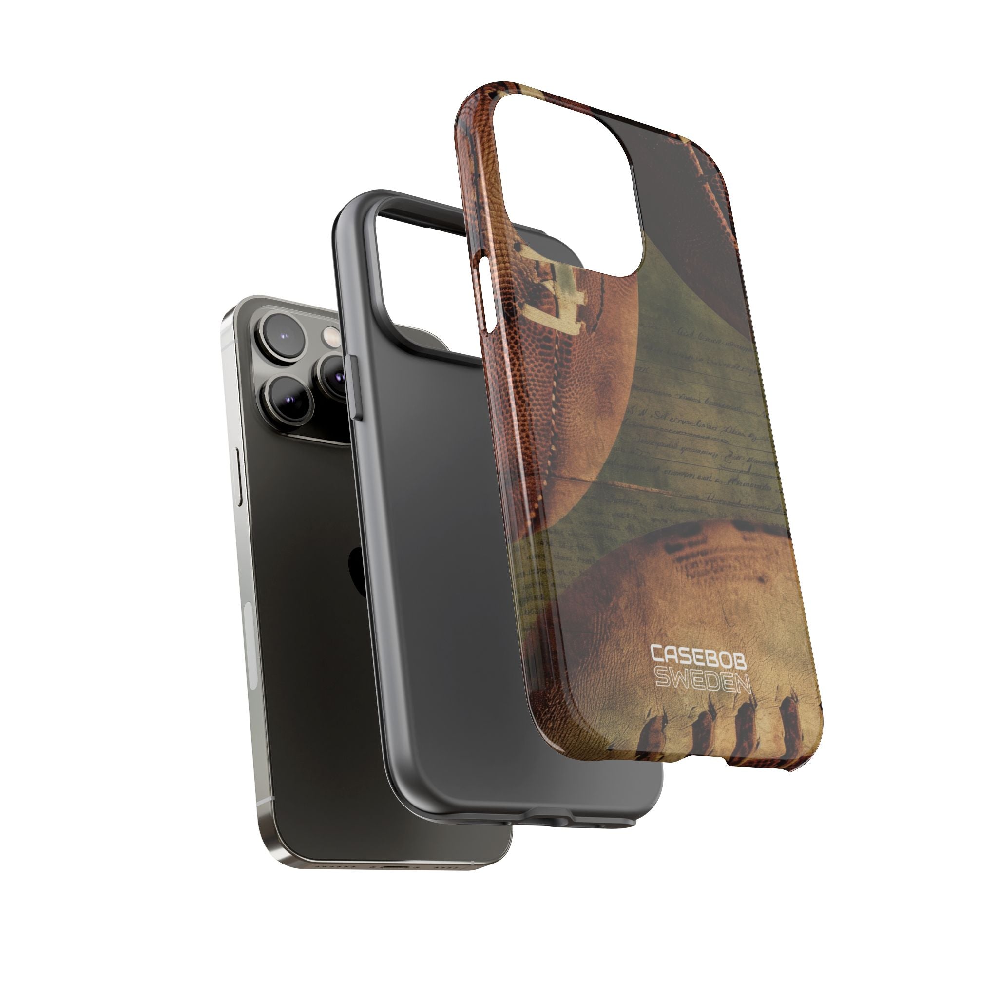 Vintage fodboldteksturer iPhone 14 - Tough