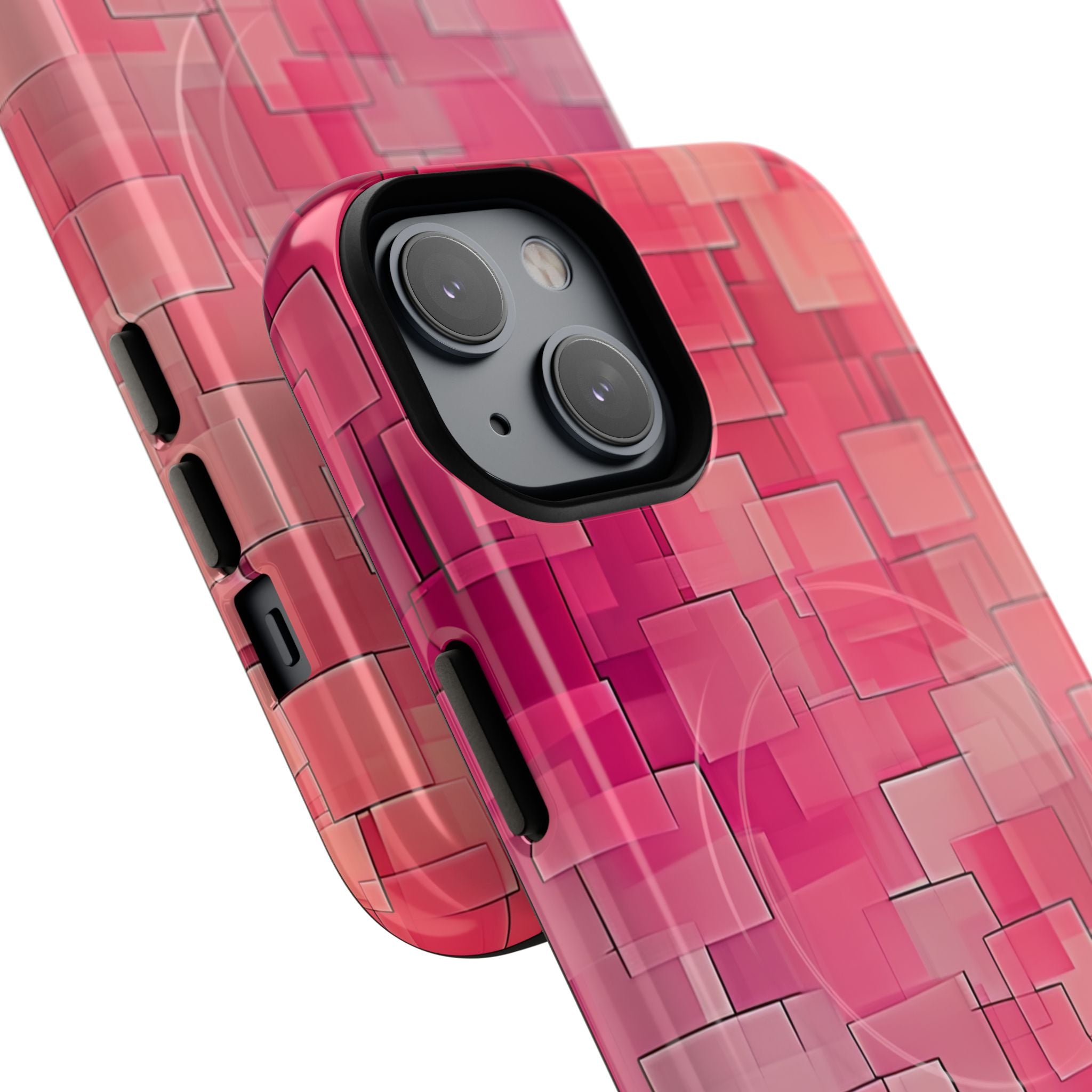 Layered Pink Geometry iPhone 14 - Tough+