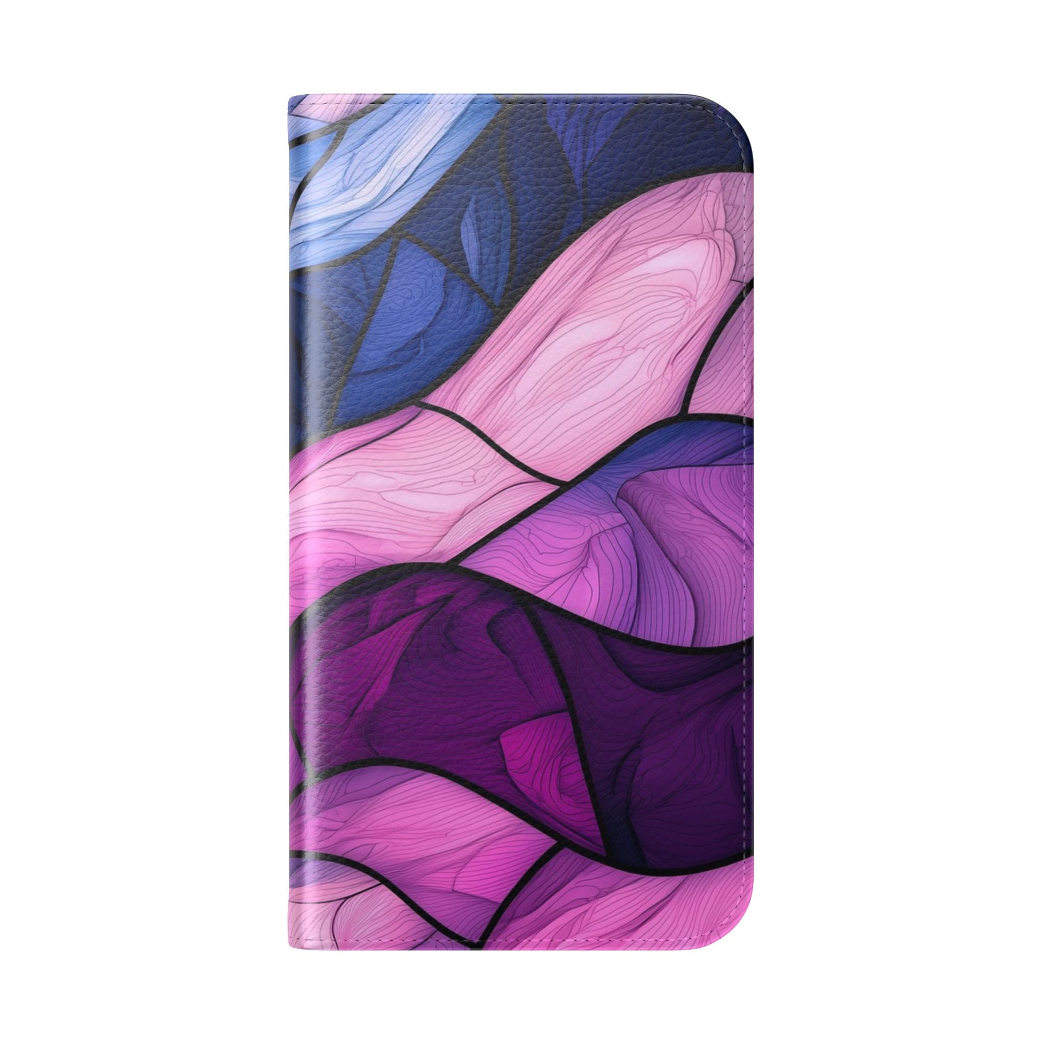 Purple Wavewood - iPhone 15 Case - Wallet