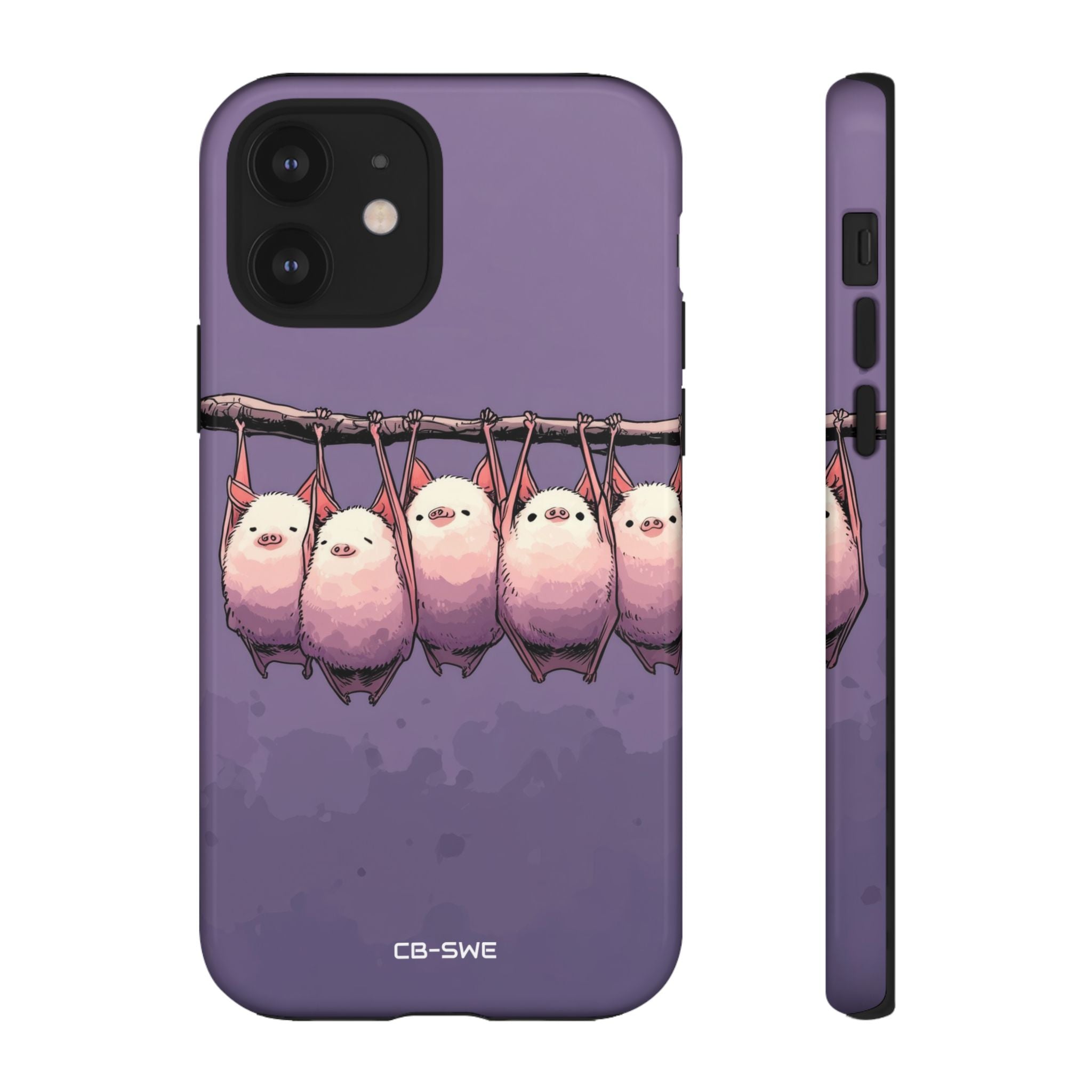Bats Hang Playfully - iPhone Case