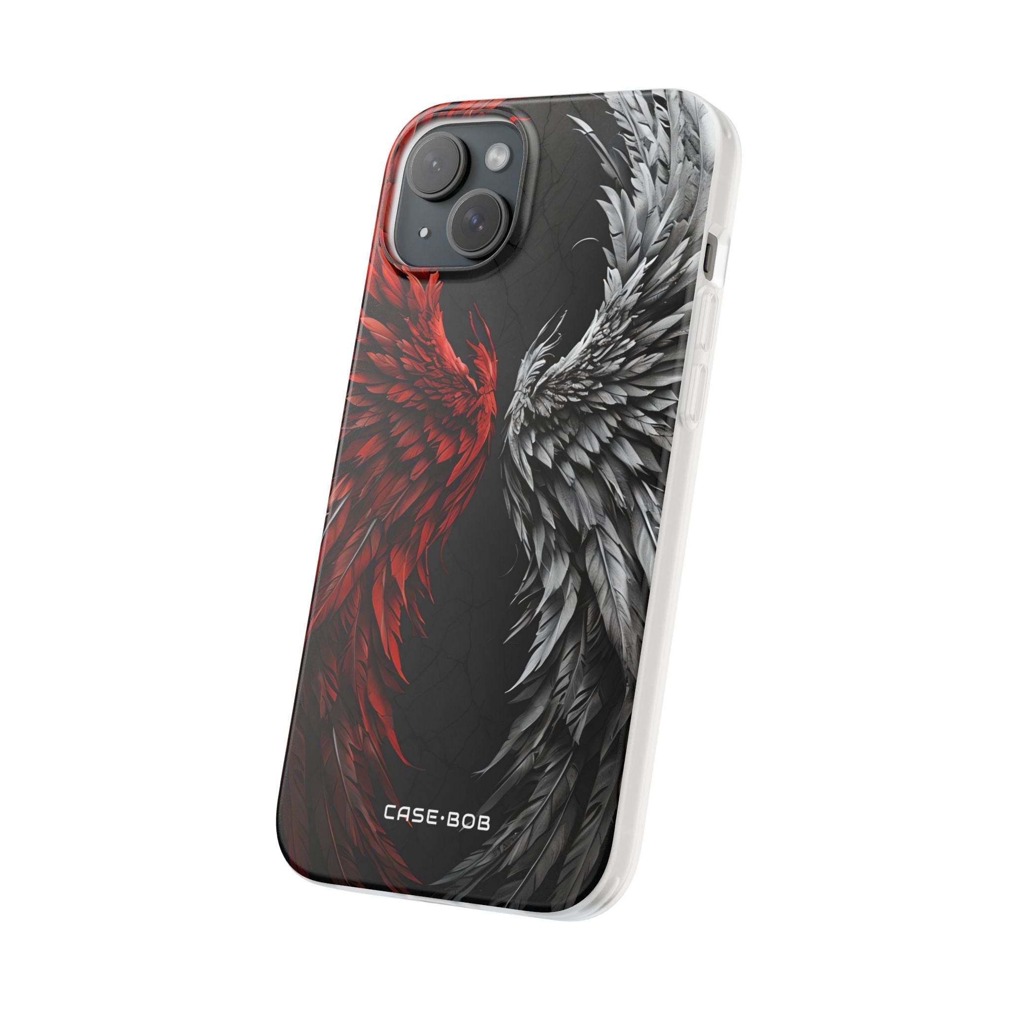 Crimson White Wings iPhone 15 Plus Case - Soft