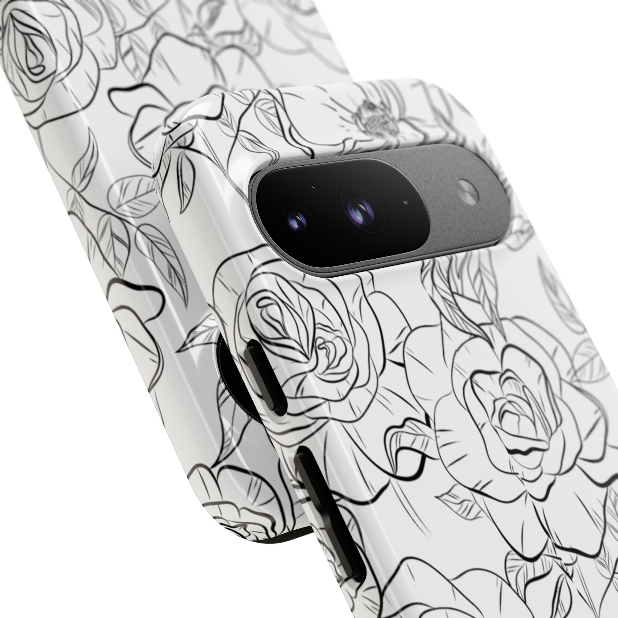Intricate Rose Sketches - Google Pixel Case