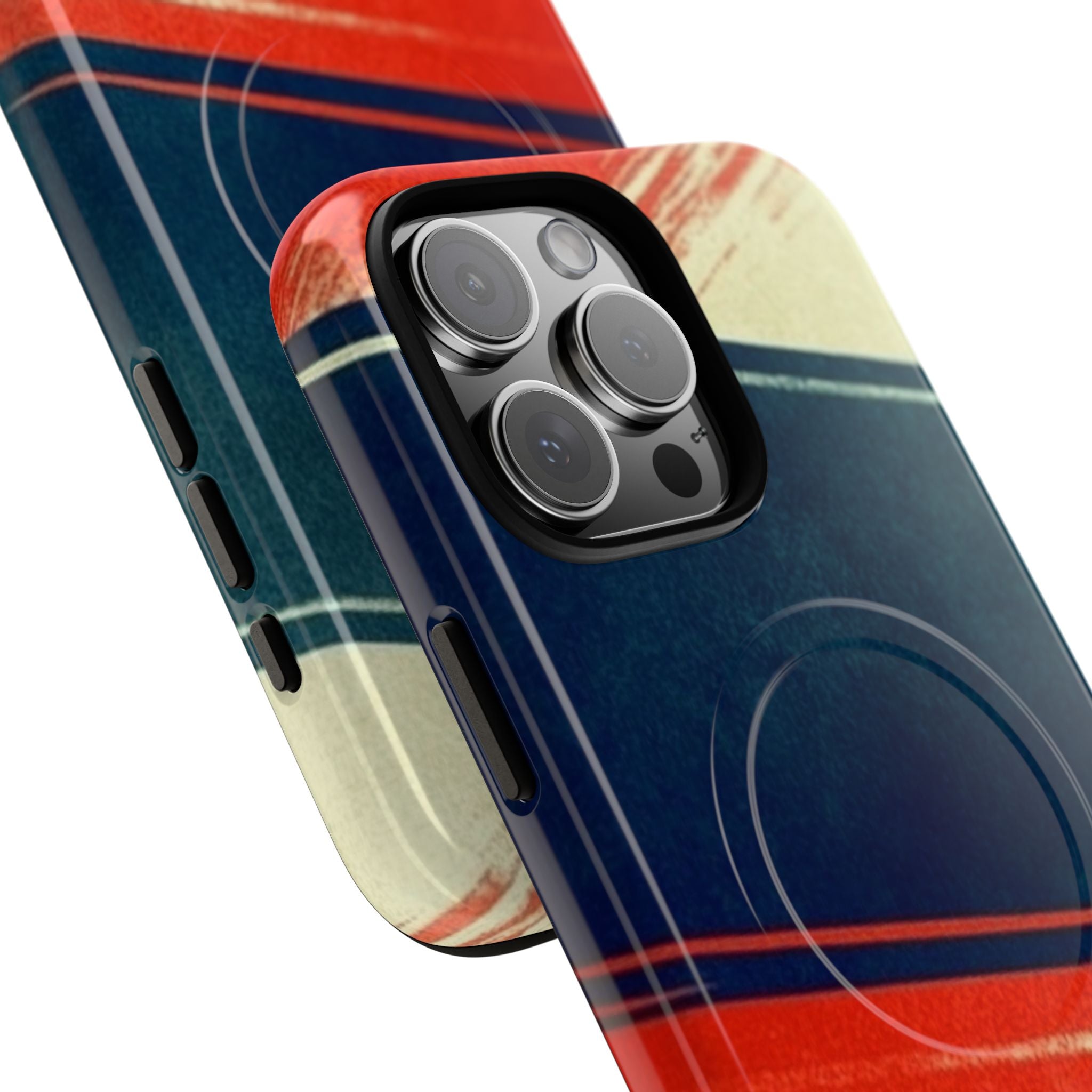 Blue Diagonal Motion iPhone 16 Pro Max Case - Tough+