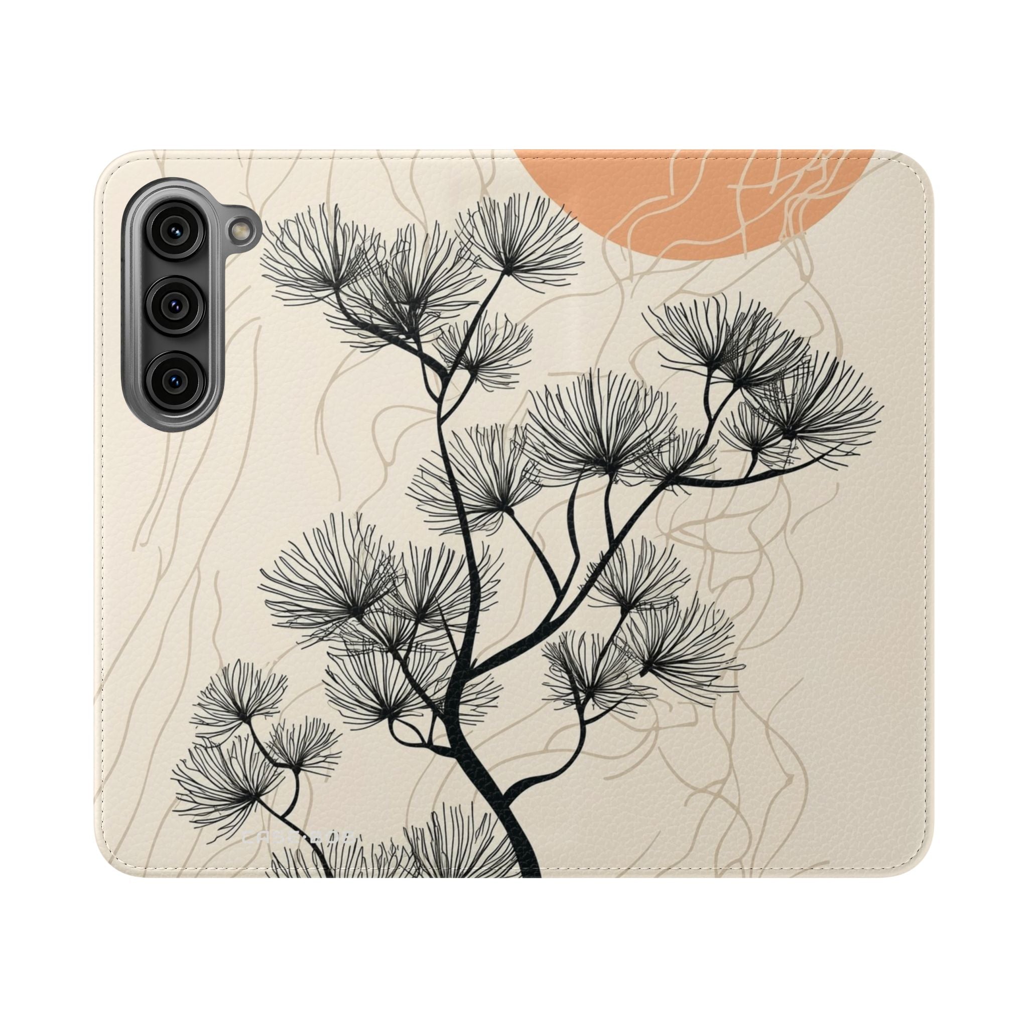 Spiky Tree Sunset - Samsung S23 Case - Wallet
