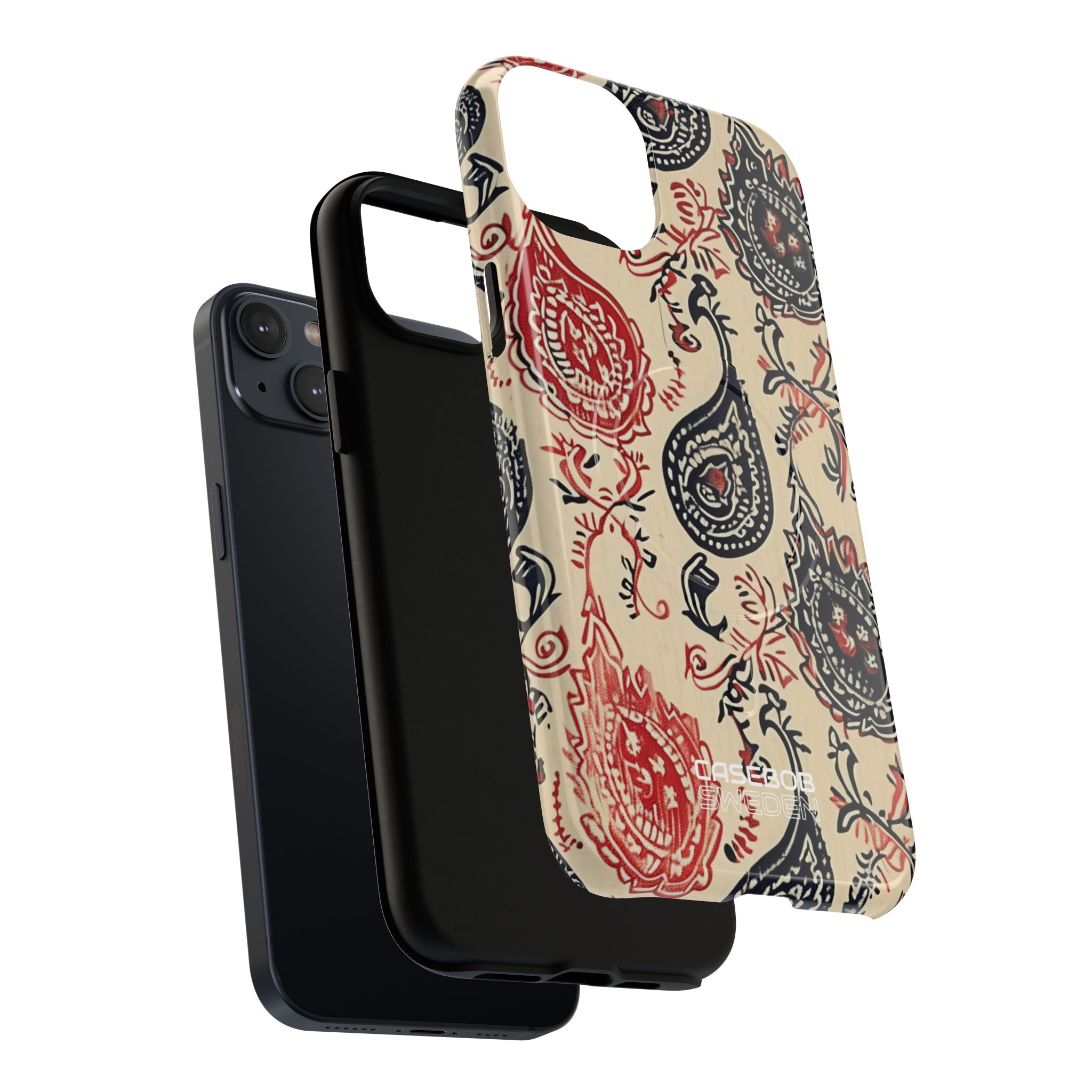 Navy Paisley Swirl iPhone 14 - Tough+