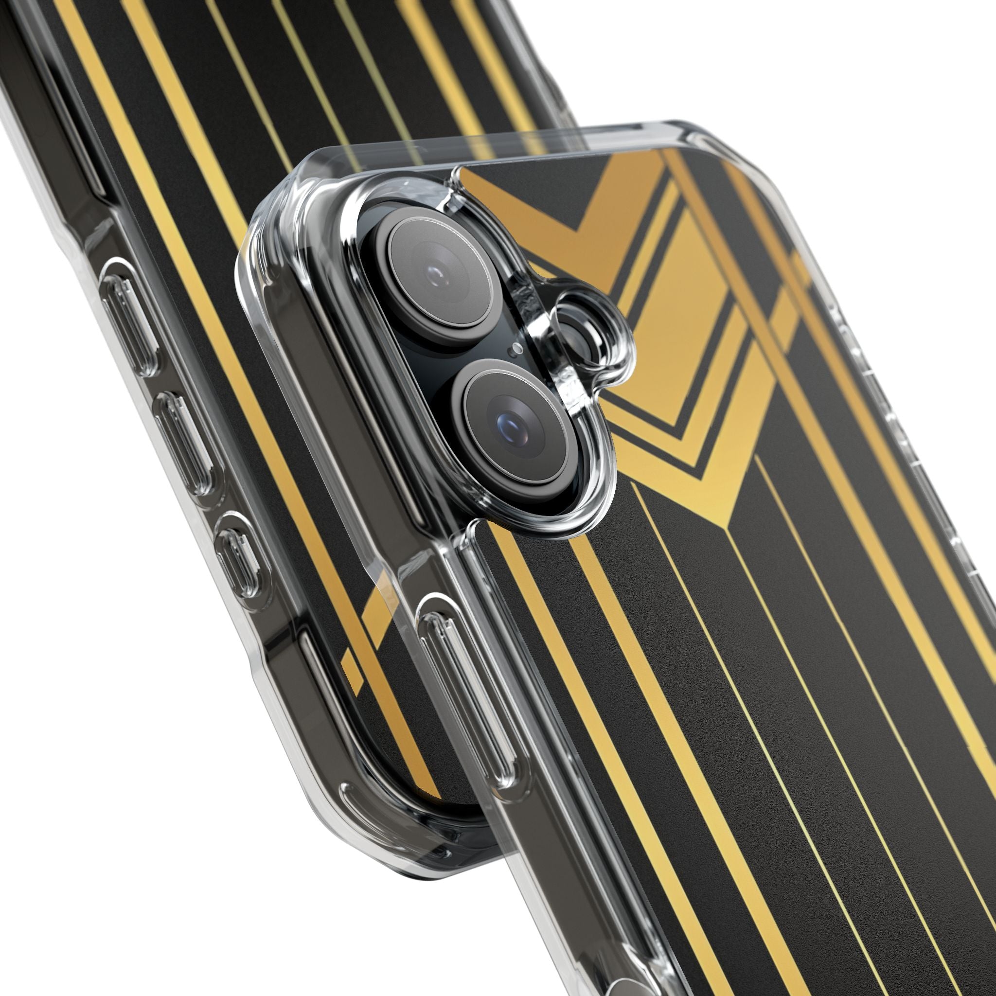 Golden Geometric Symphony iPhone 16 - Impact Clear+