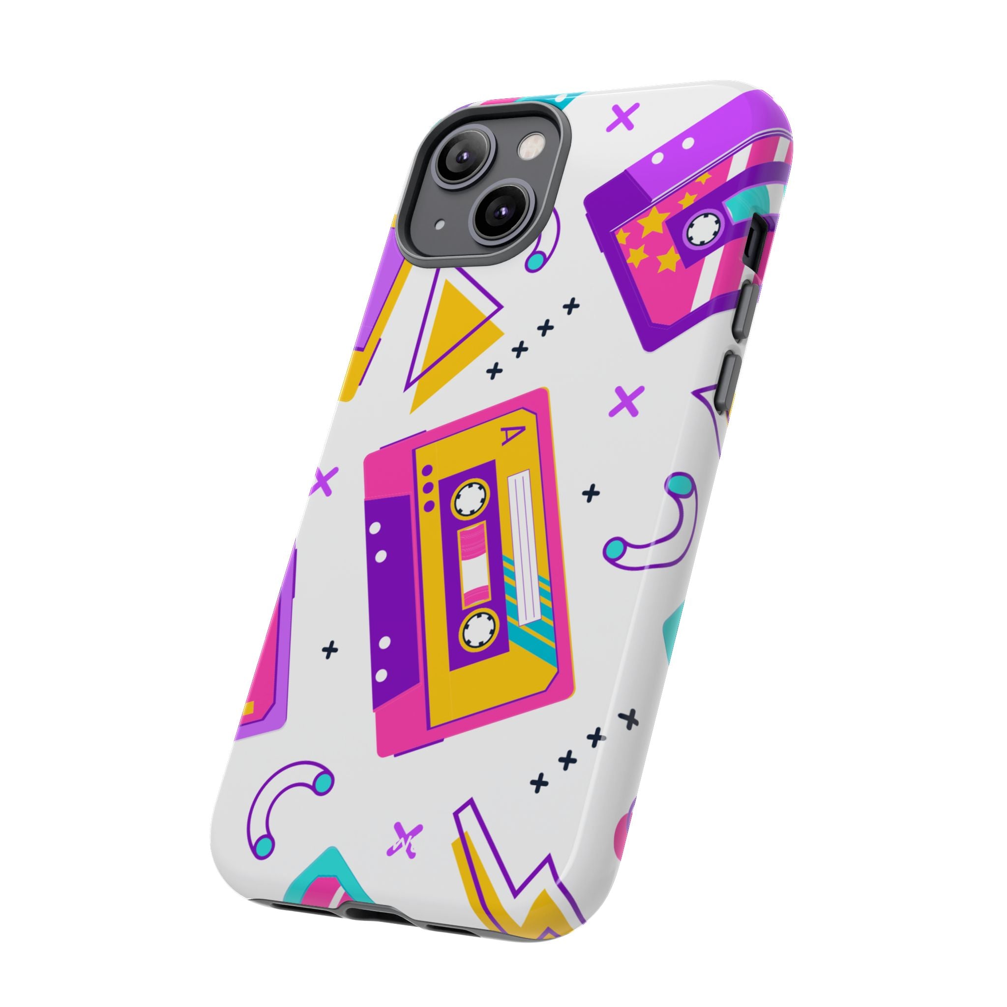 Retro Cassette Chaos - iPhone Case