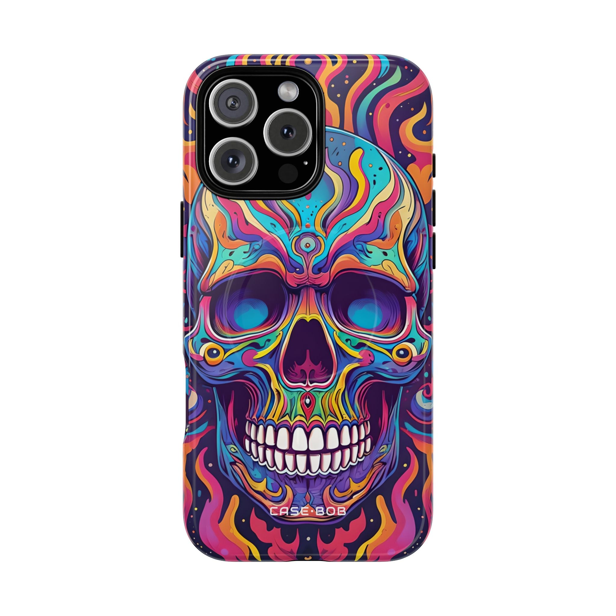 Flaming Skull iPhone 16 Pro Max Case - Tough+