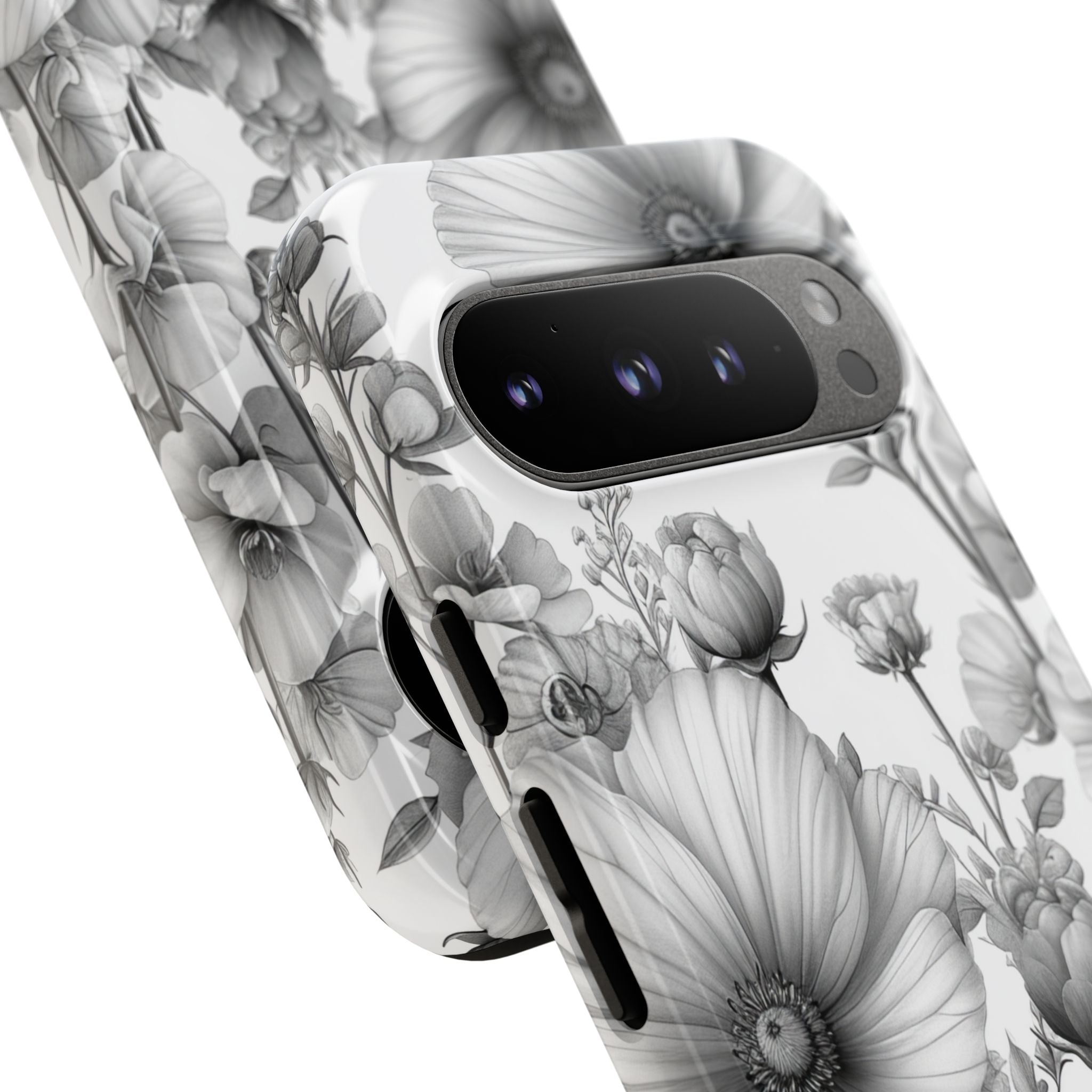Vintage Floral Etching Google Pixel 9 - Tough