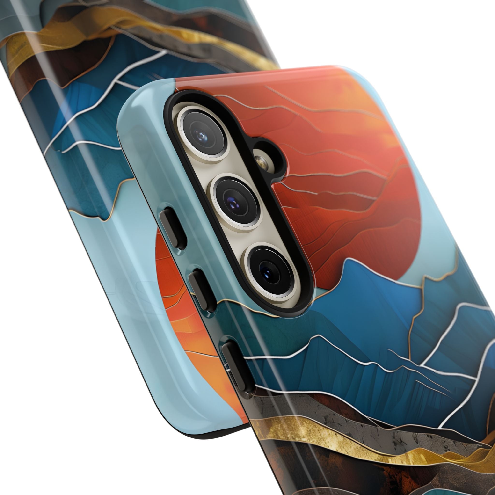 Sunset Geometry Waves - Samsung Case