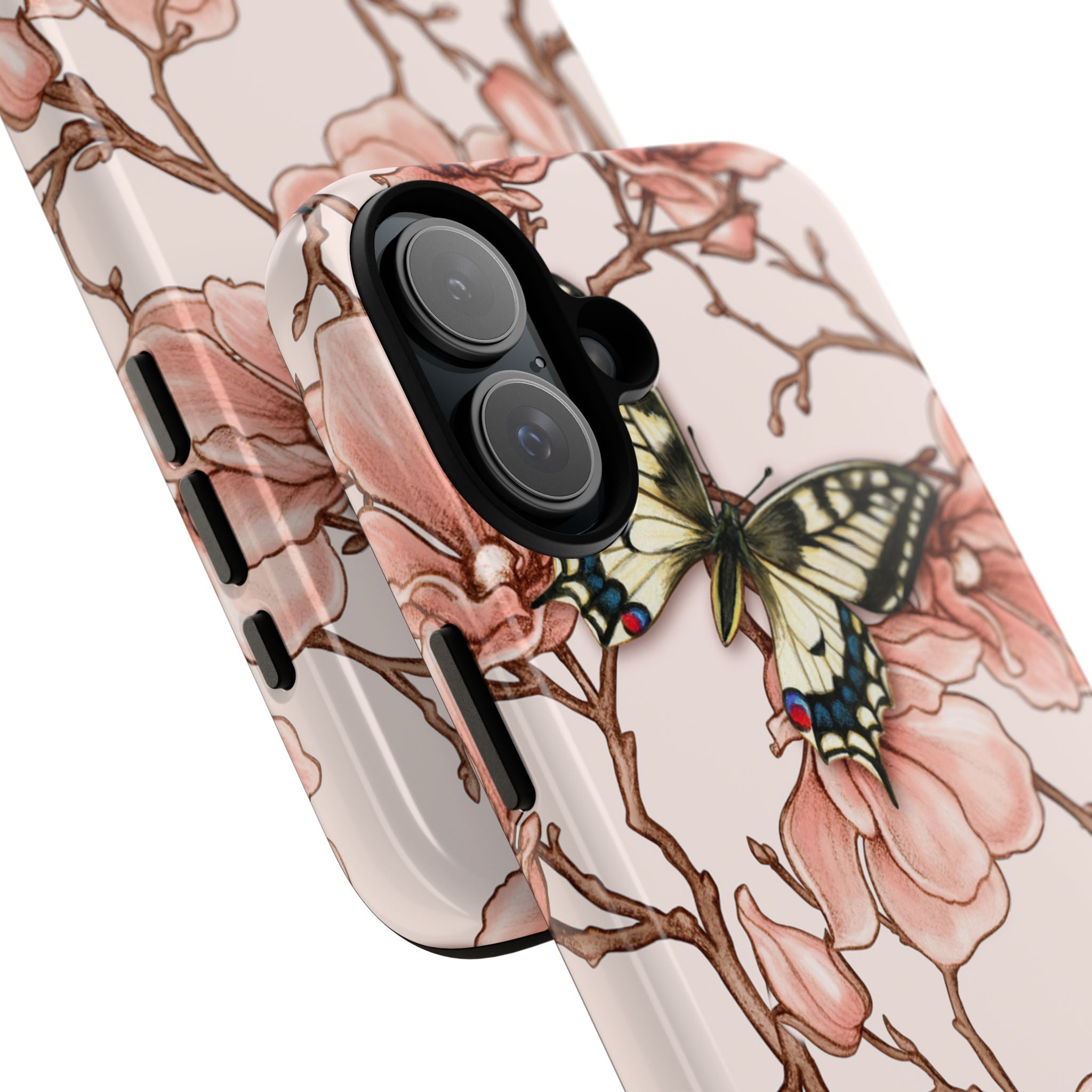 Butterflies and Magnolias Harmony - iPhone Case