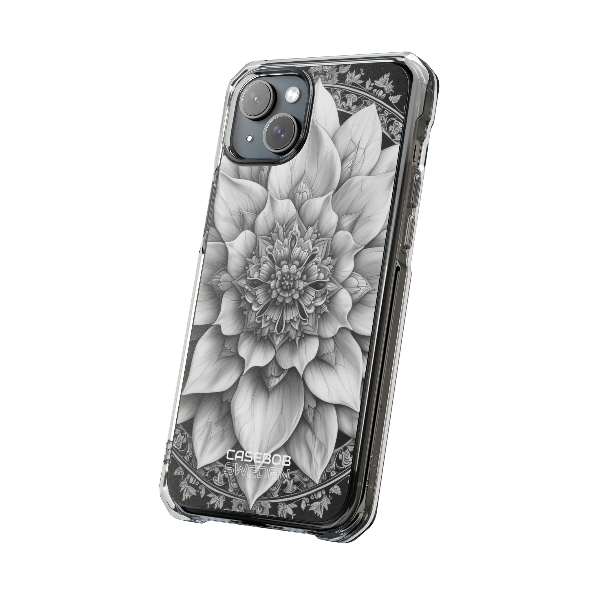 Cosmic Floral Mandala iPhone 15 - Impact Clear+