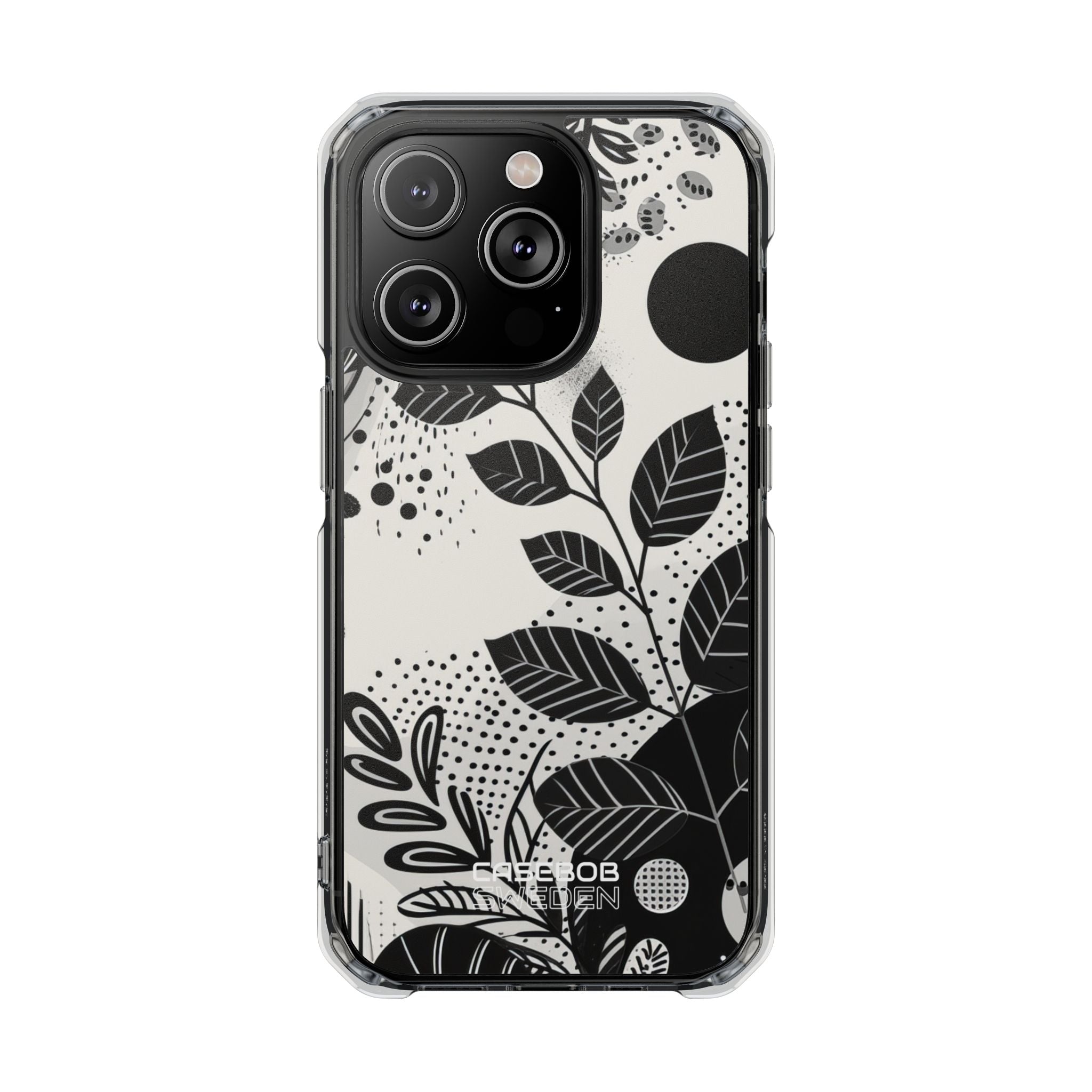 Monochrome Leaf Rhythm iPhone 14 - Impact Clear+