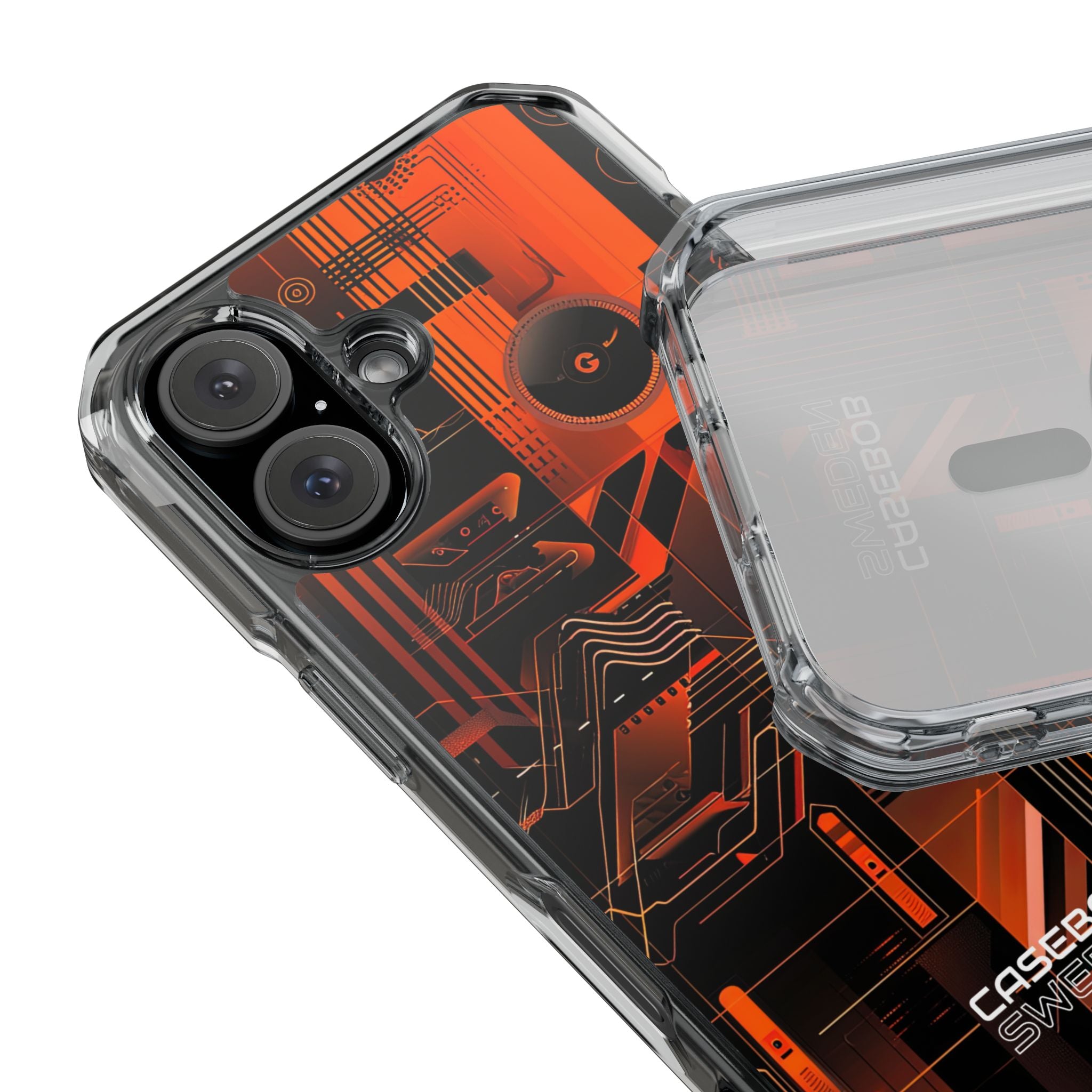 Orange Circuit Dreams iPhone 16 - Impact Clear+