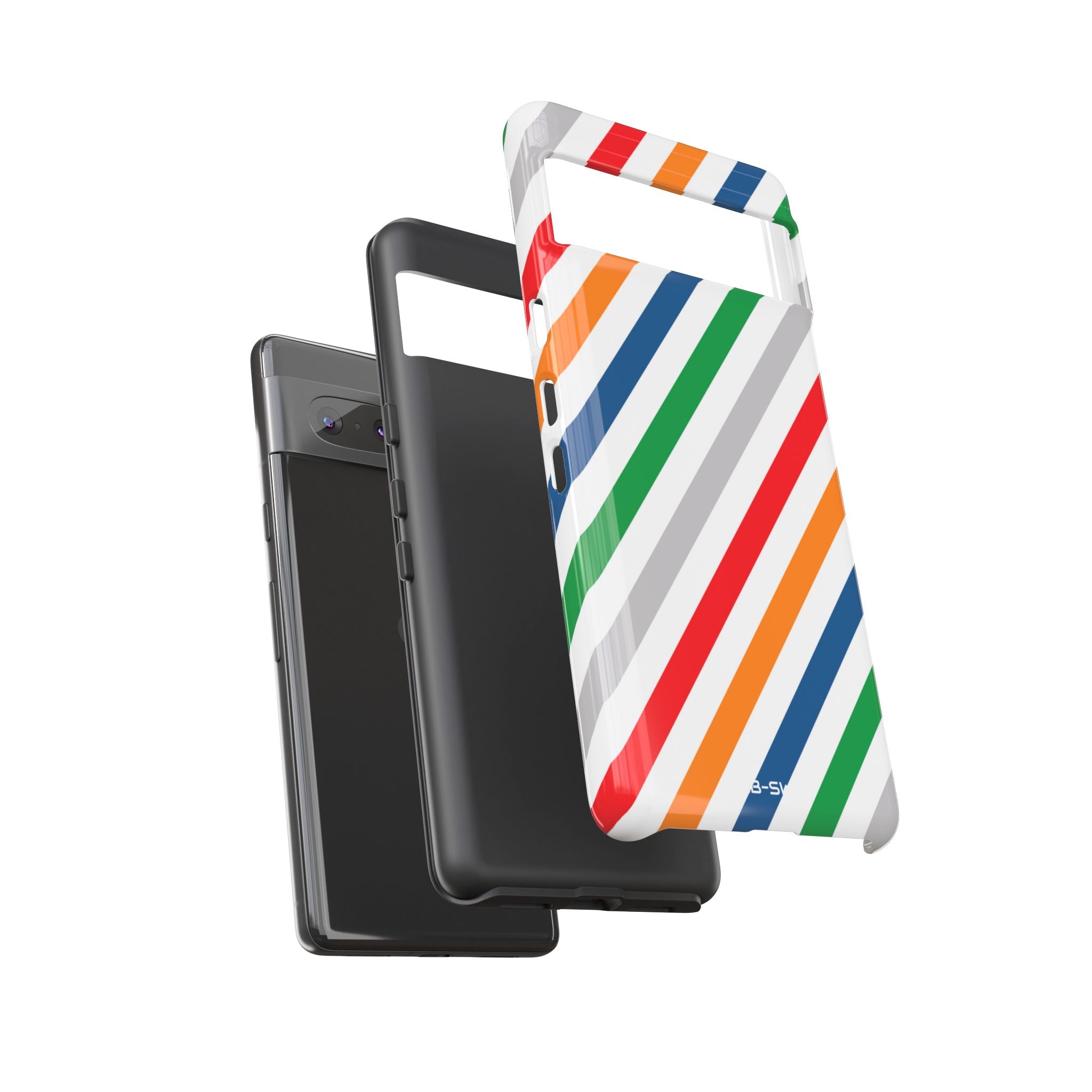Vibrant Geometric Stripes - Google Pixel Case