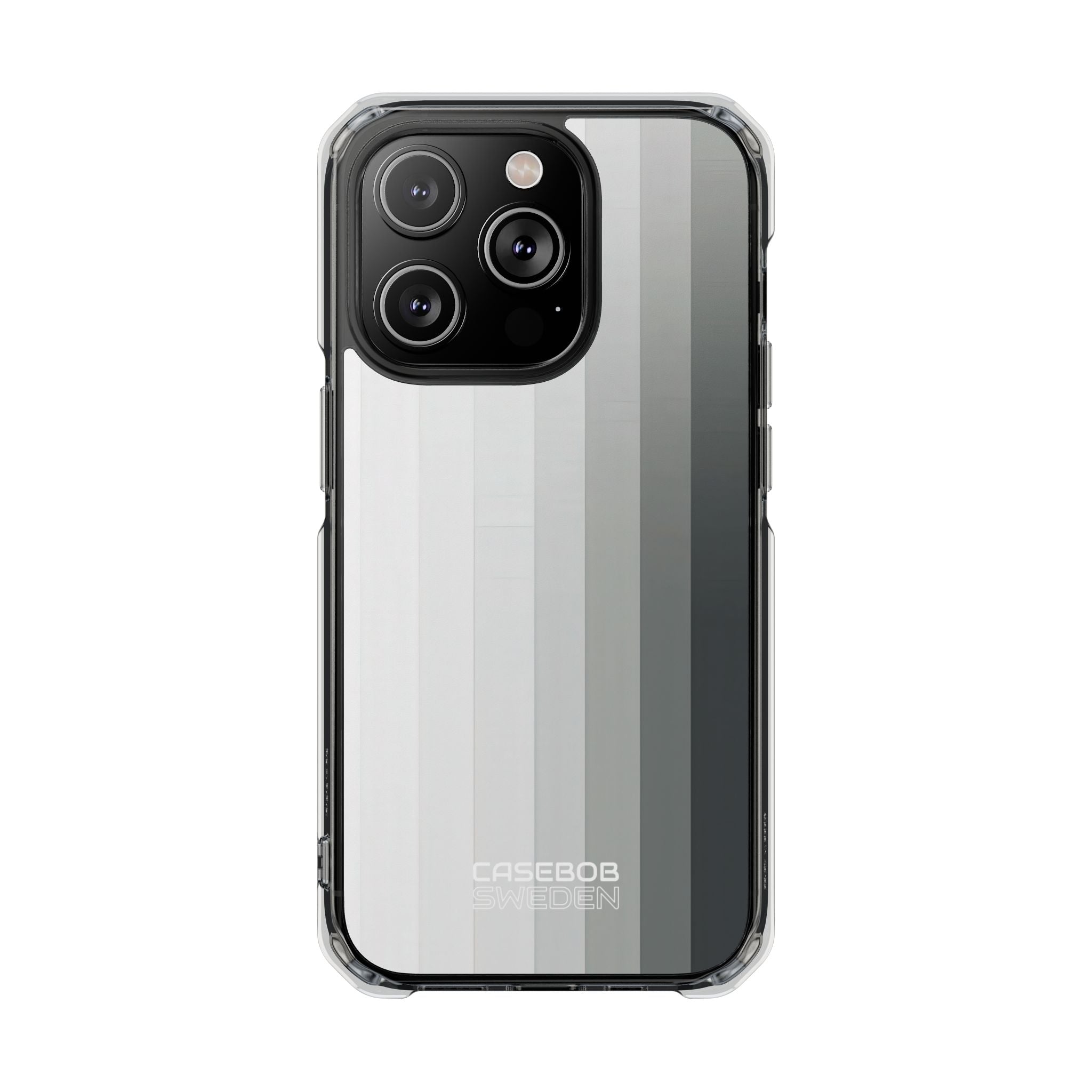 Silver Gradient Stripes iPhone 14 - Impact Clear+