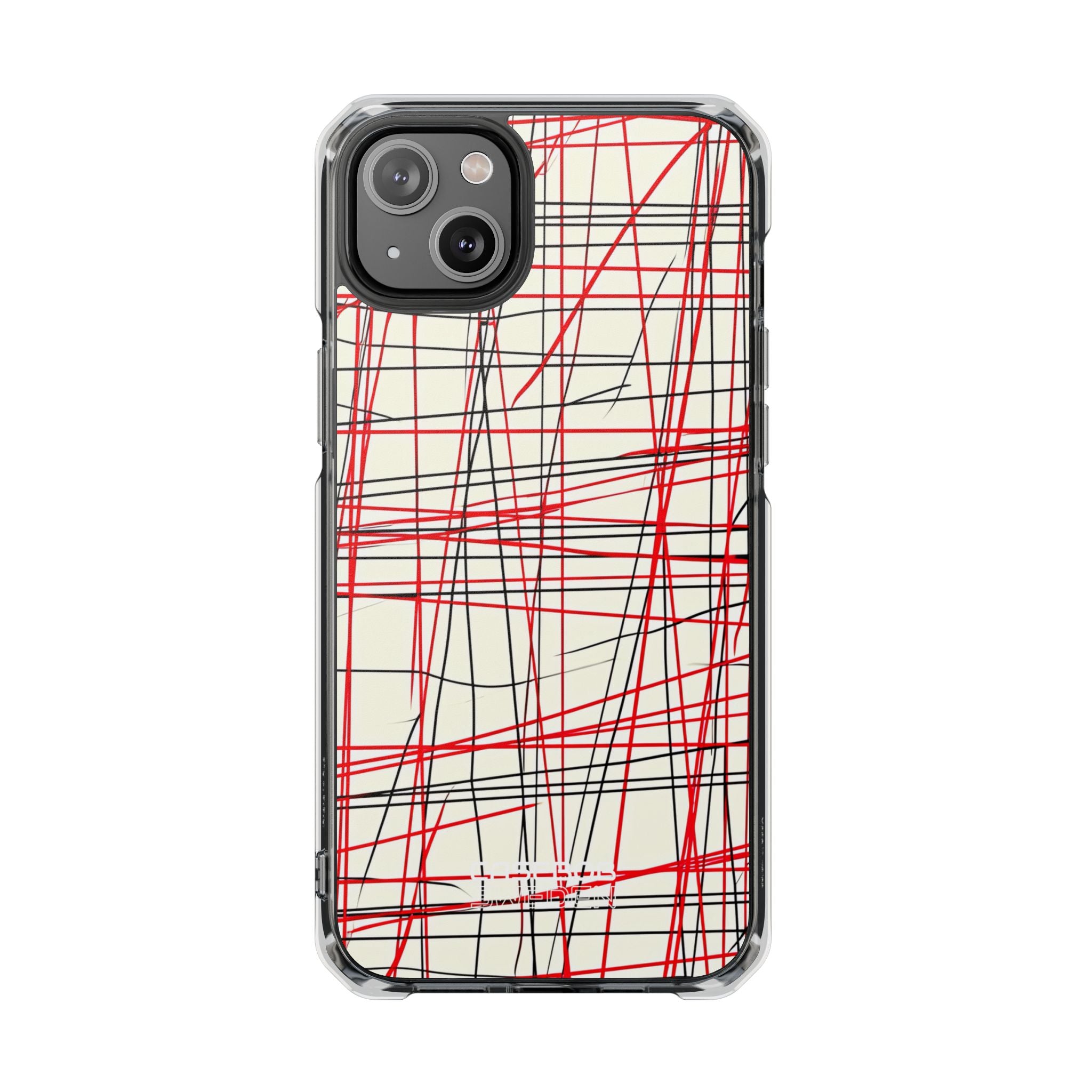Crimson Wire Tangle iPhone 14 - Impact Clear+