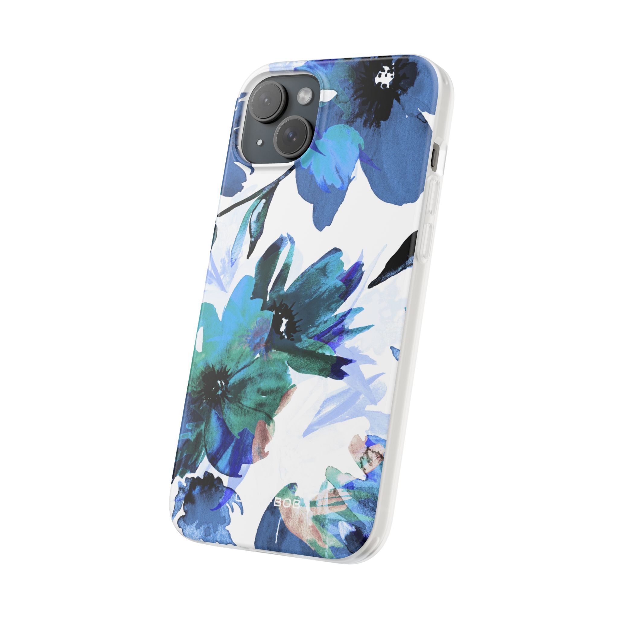 Blue Blossom Radiance iPhone 15 Plus Case - Soft