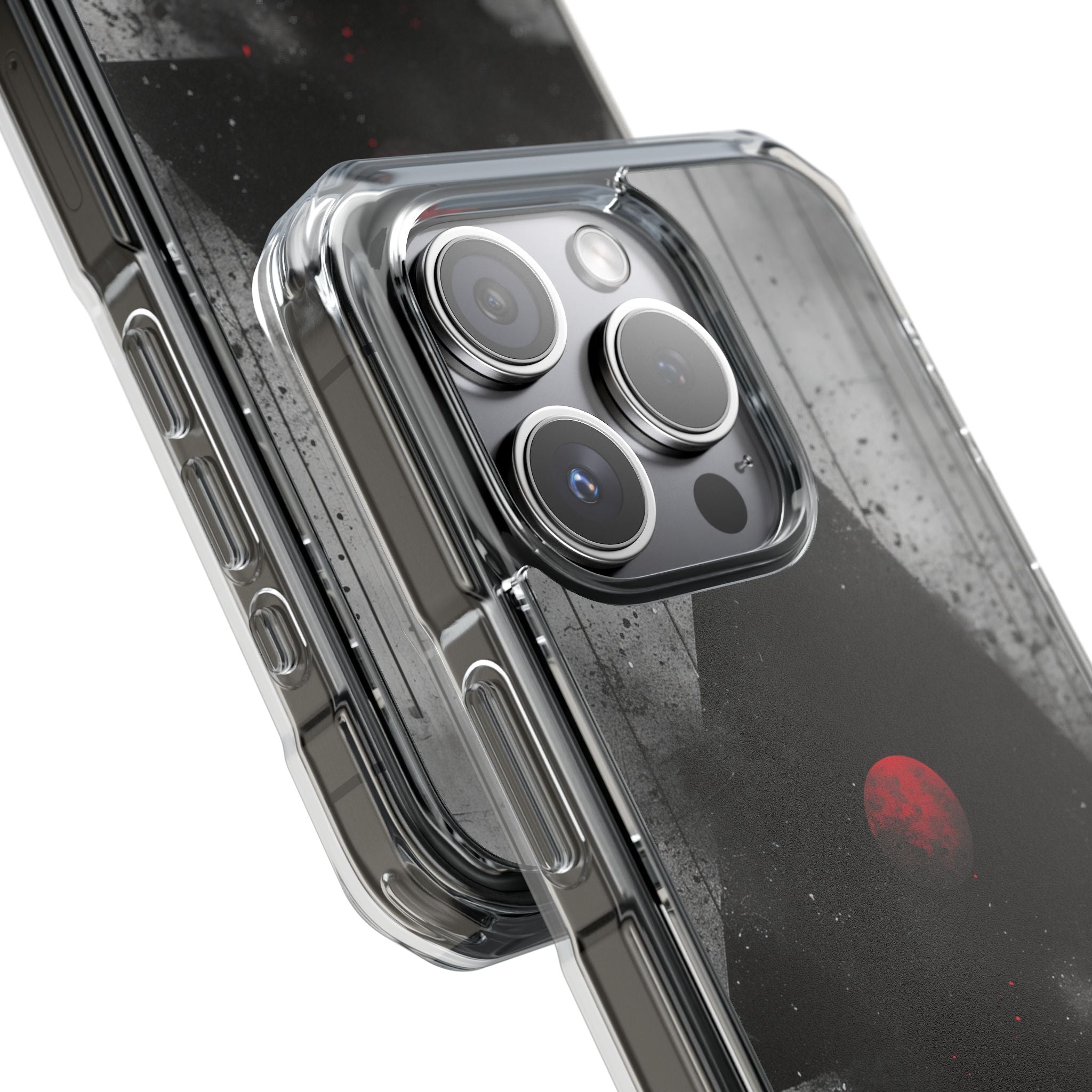 Crimson Core Geometry iPhone 15 - Impact Clear+