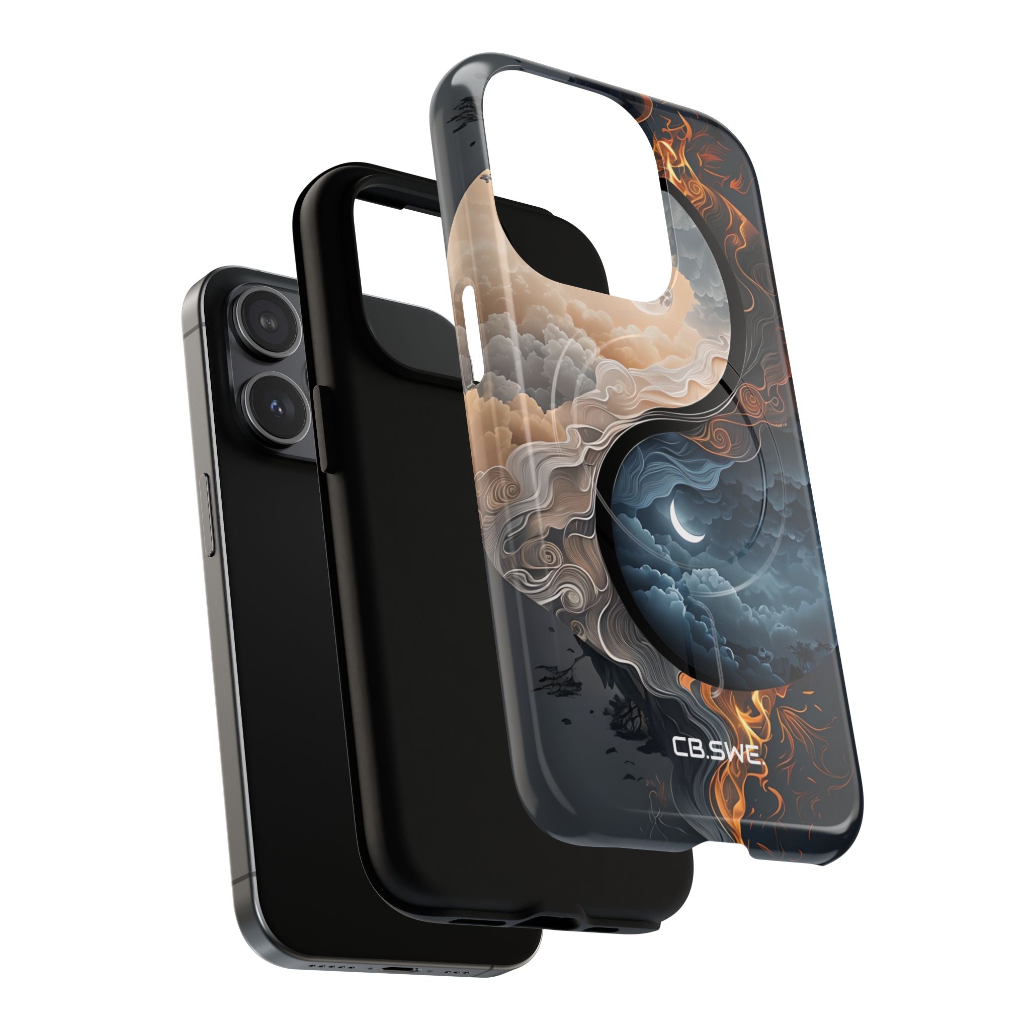 Surreal Day and Night Yin Yang Symbol Artwork Phone Cover iPhone 15 - Tough+