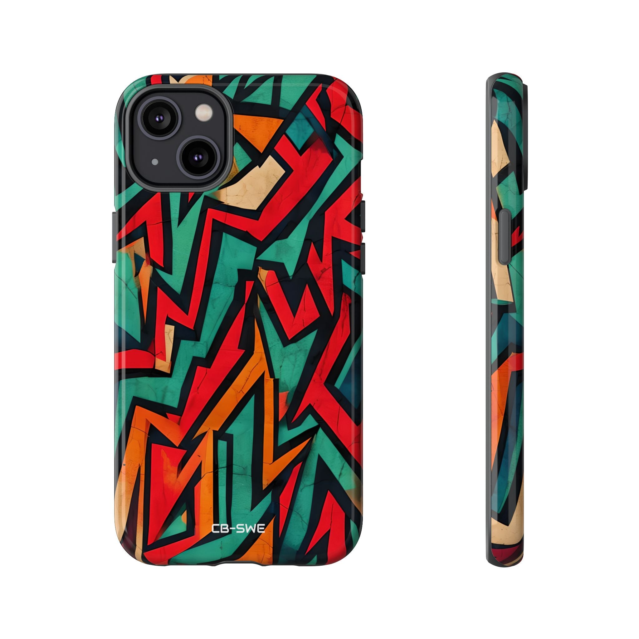 Vivid Geometry Dance - iPhone Case