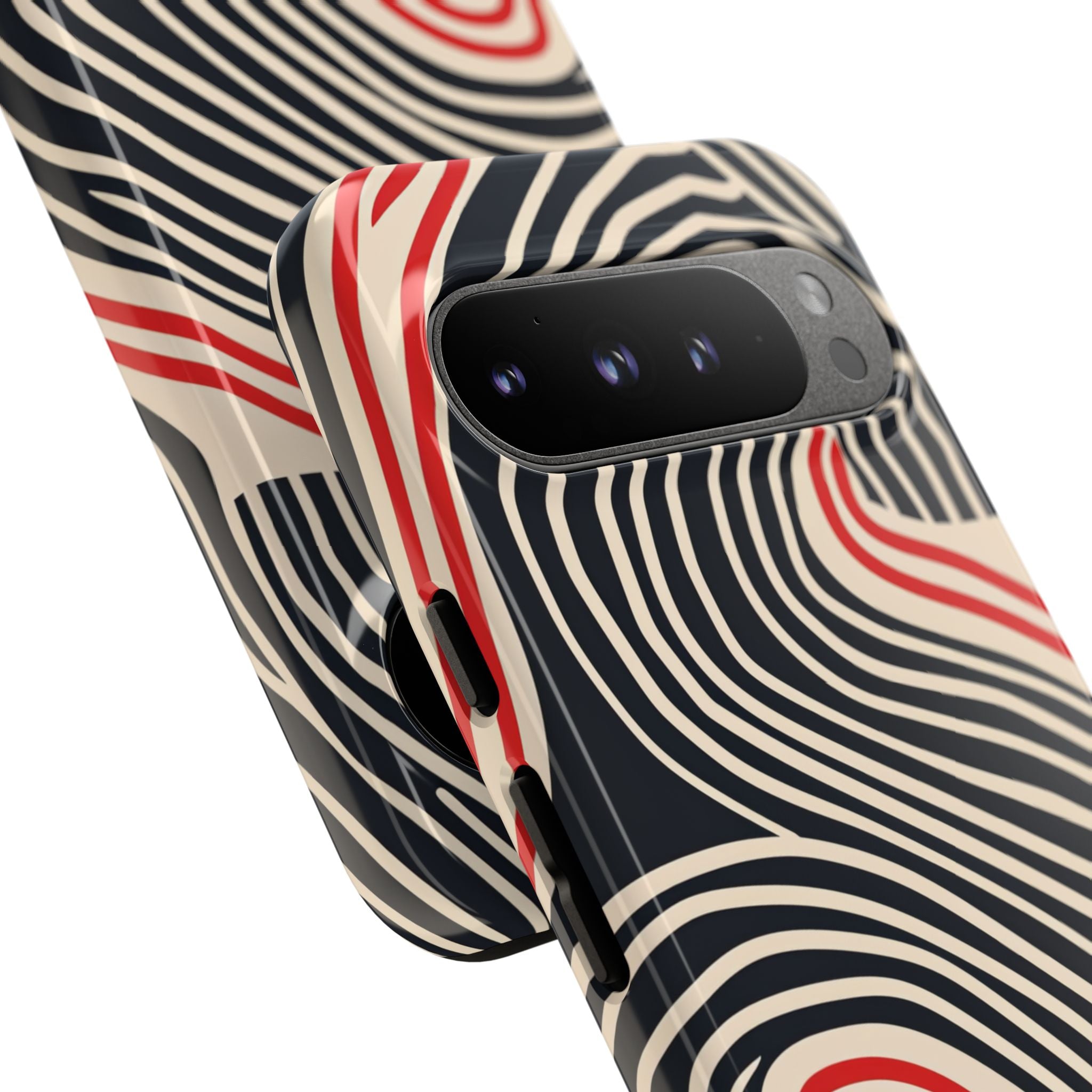 Wavy Red Flow Google Pixel 9 - Tough