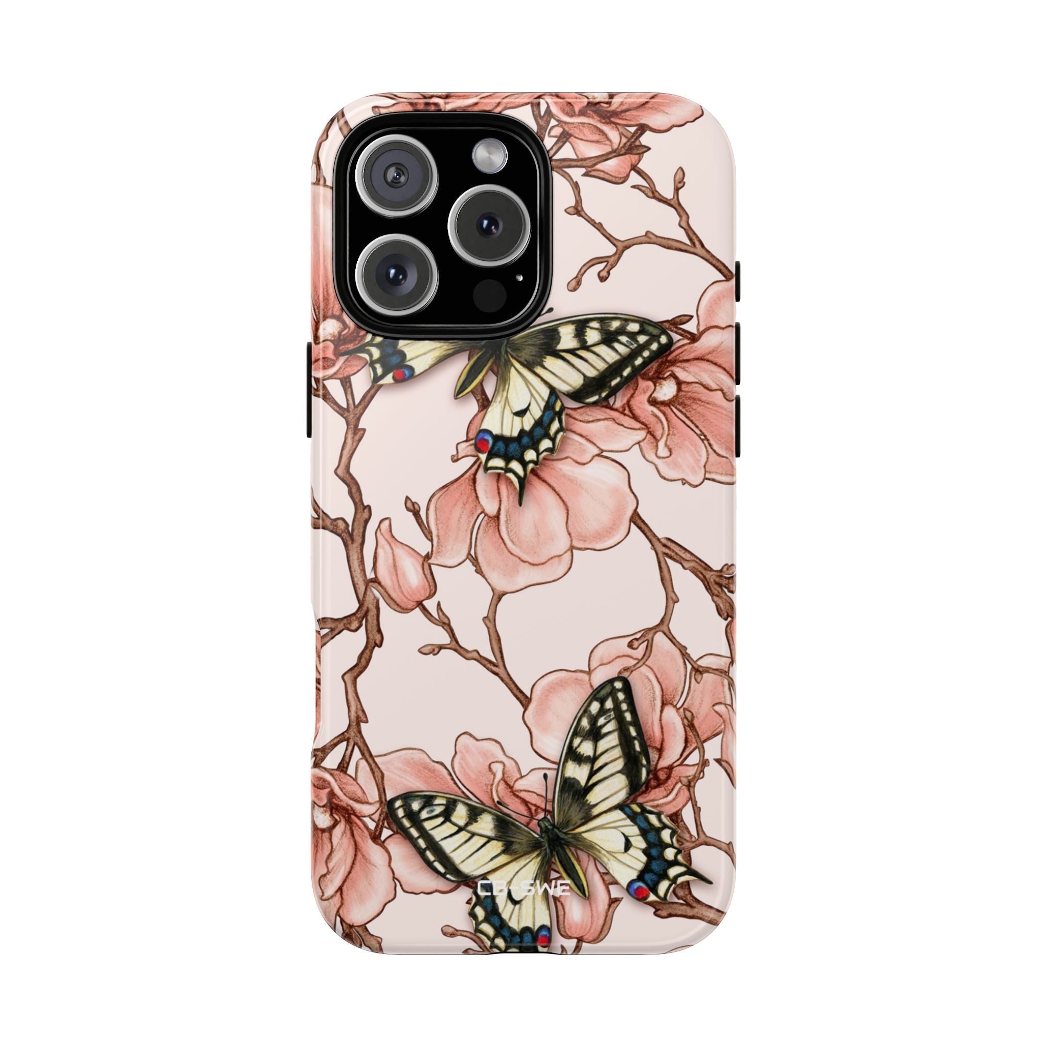 Butterflies and Magnolias Harmony - iPhone Case