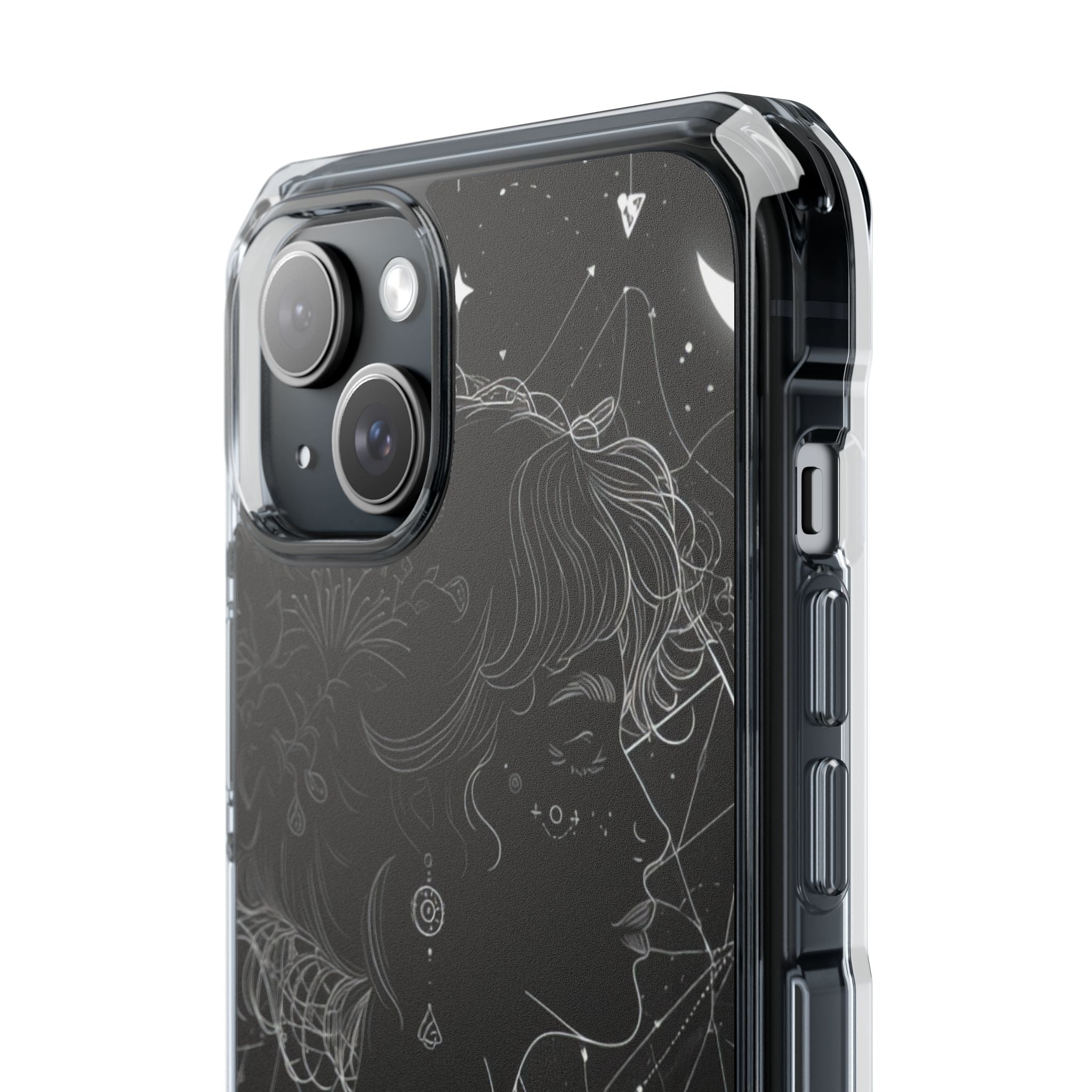 Celestial Bloom Silhouette iPhone 15 - Impact Clear+