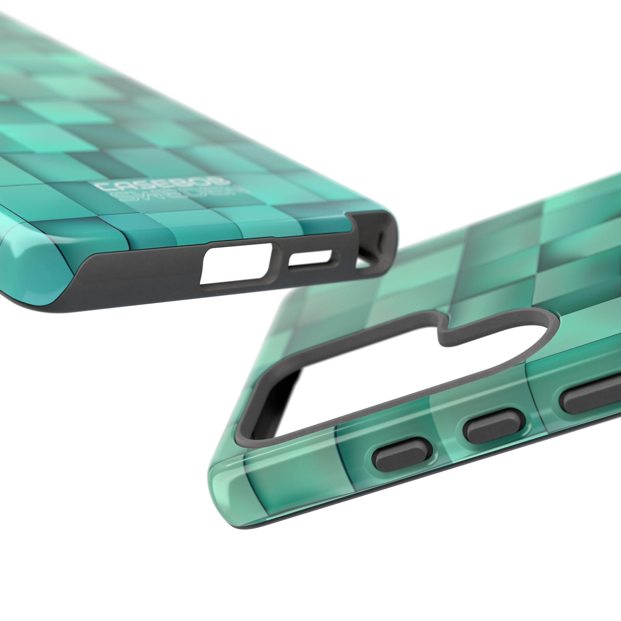 Gevouwen Blauwe Vierkanten Samsung S25 - Tough