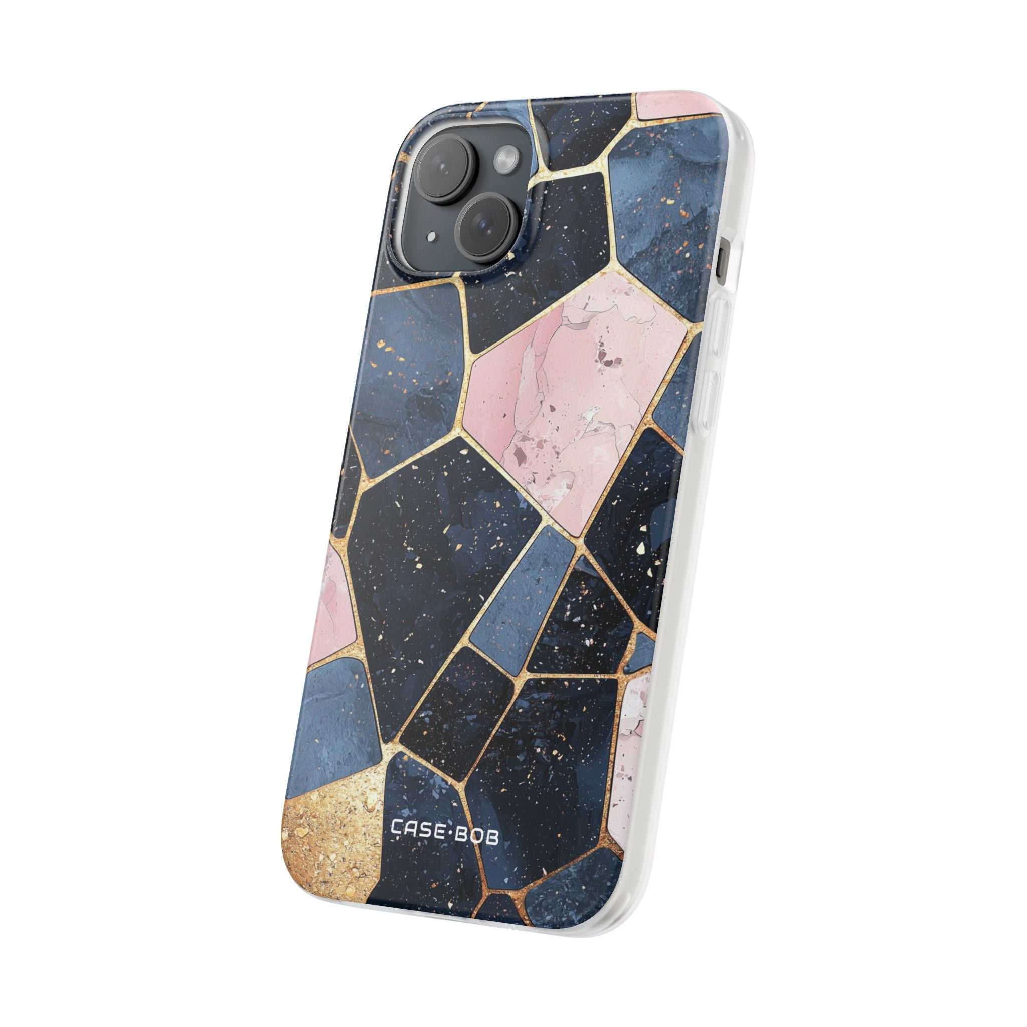 Golden Mosaic iPhone 15 Plus Case - Soft