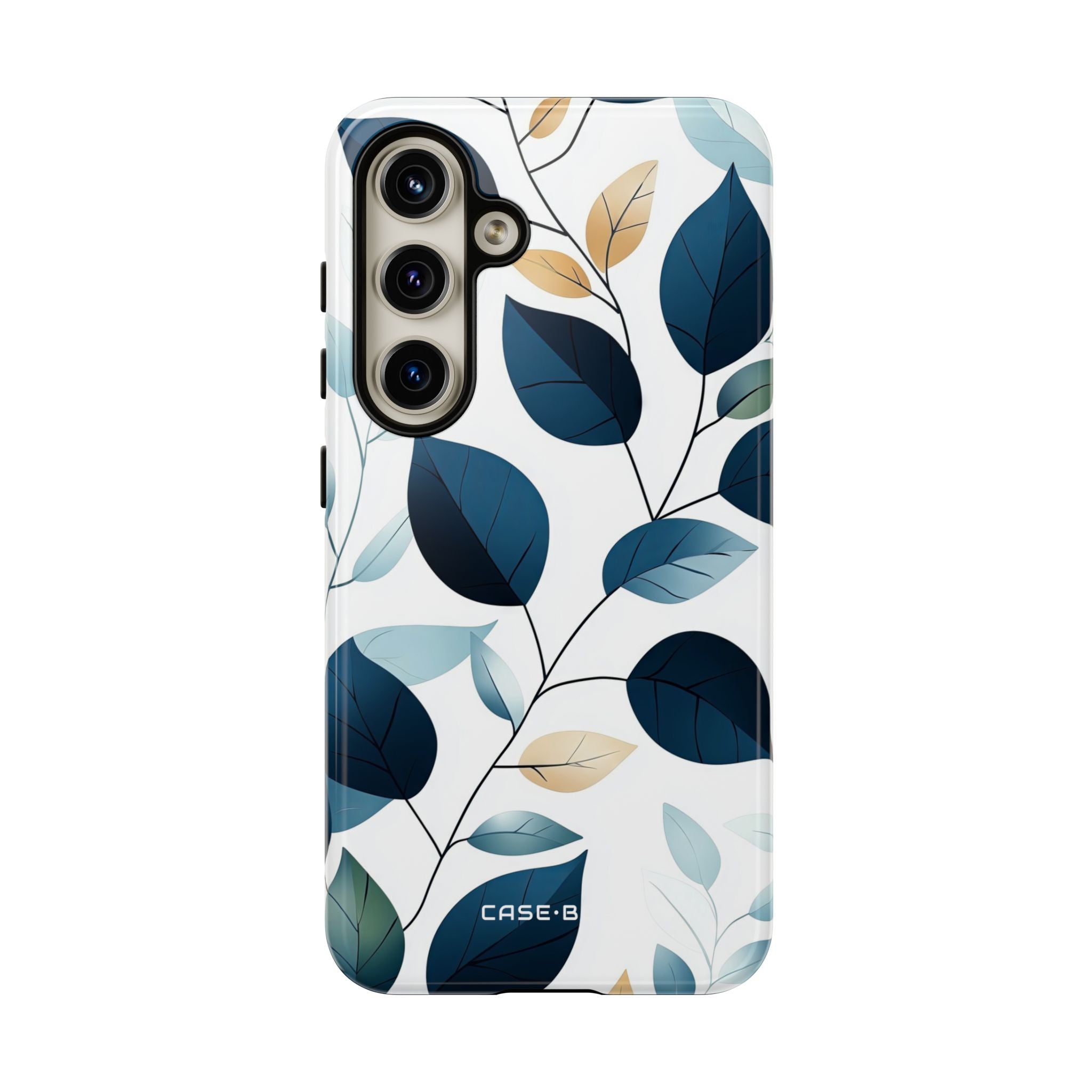 Navy Leaf Veins Samsung S24 Case - Tough