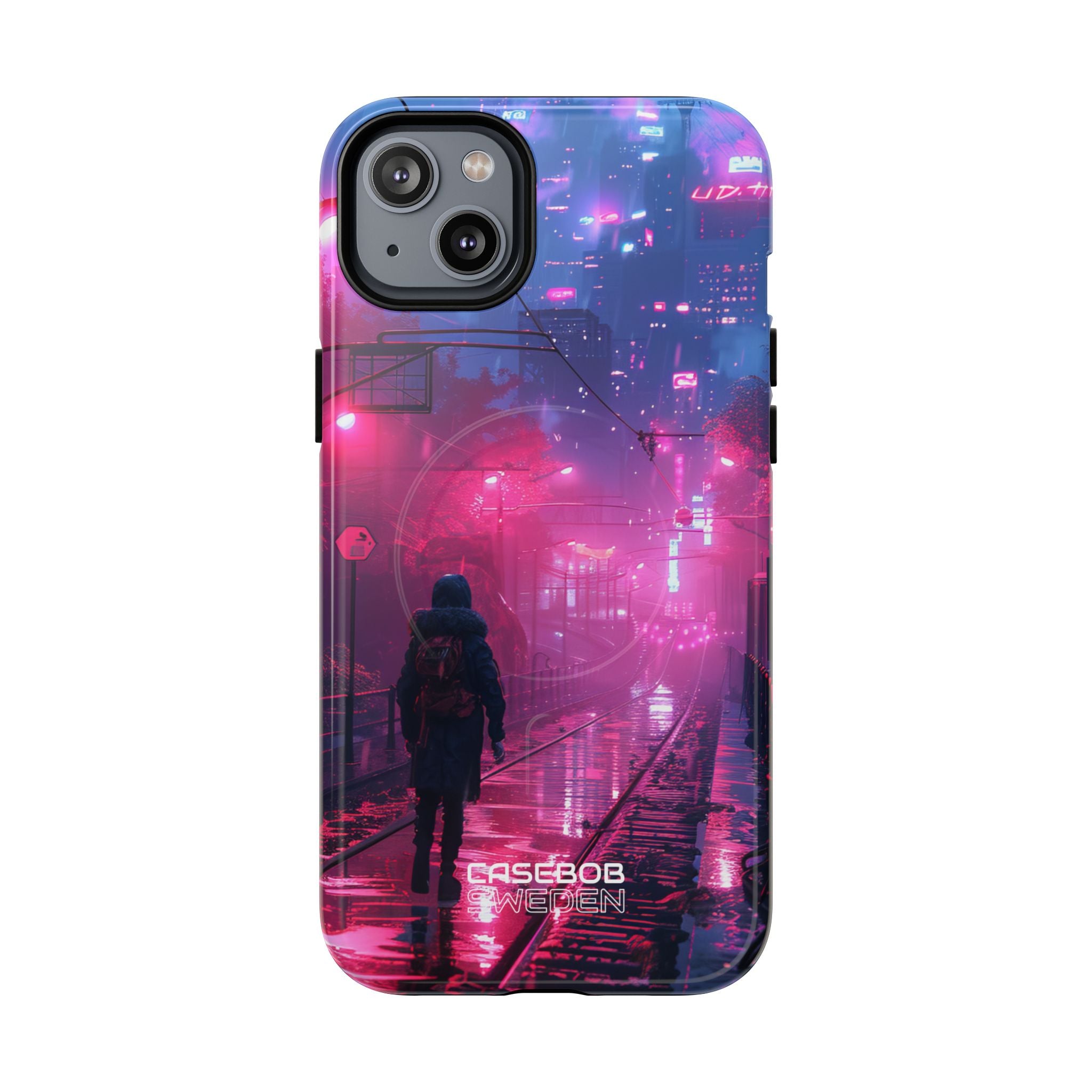 Neon Shadow City iPhone 14 - Tough+
