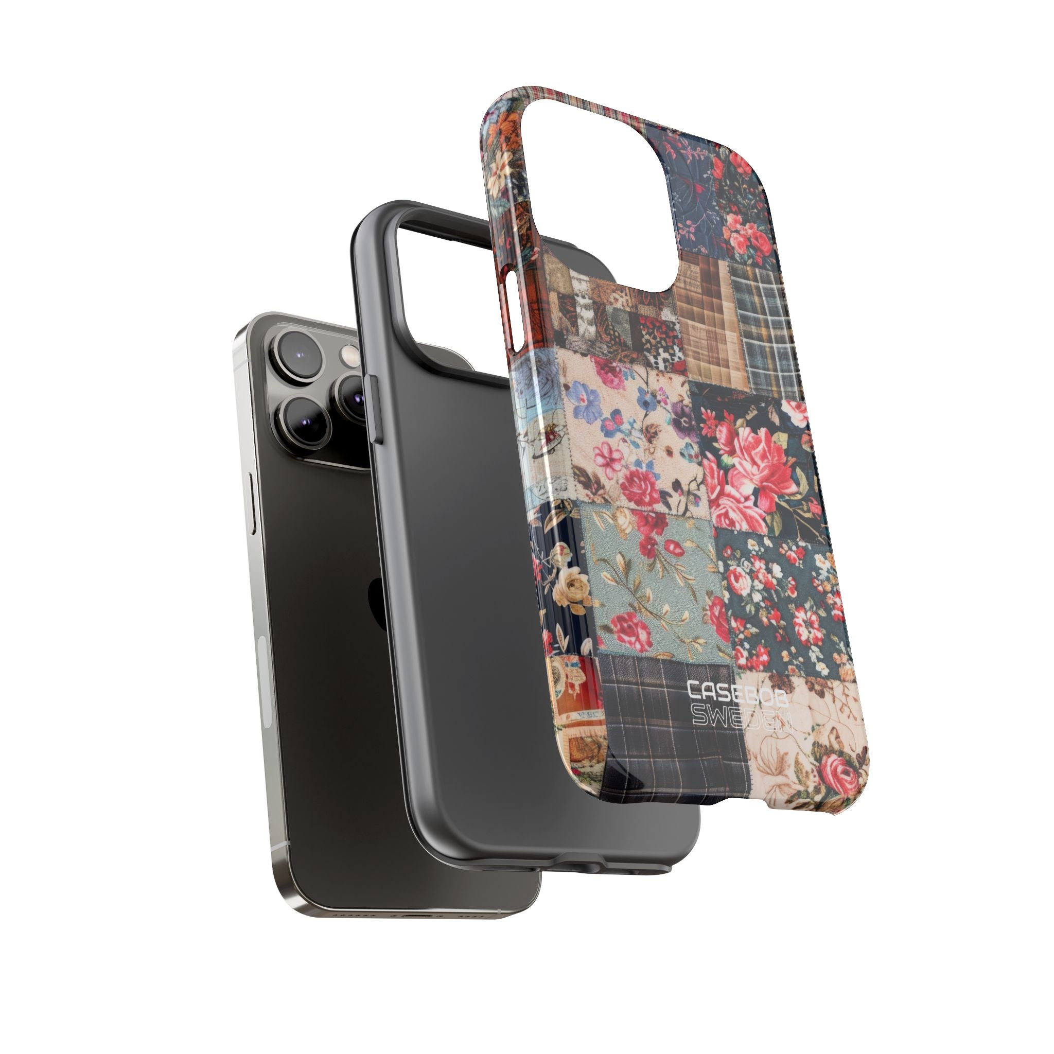 Patchwork floreale trapuntato iPhone 14 - Tough