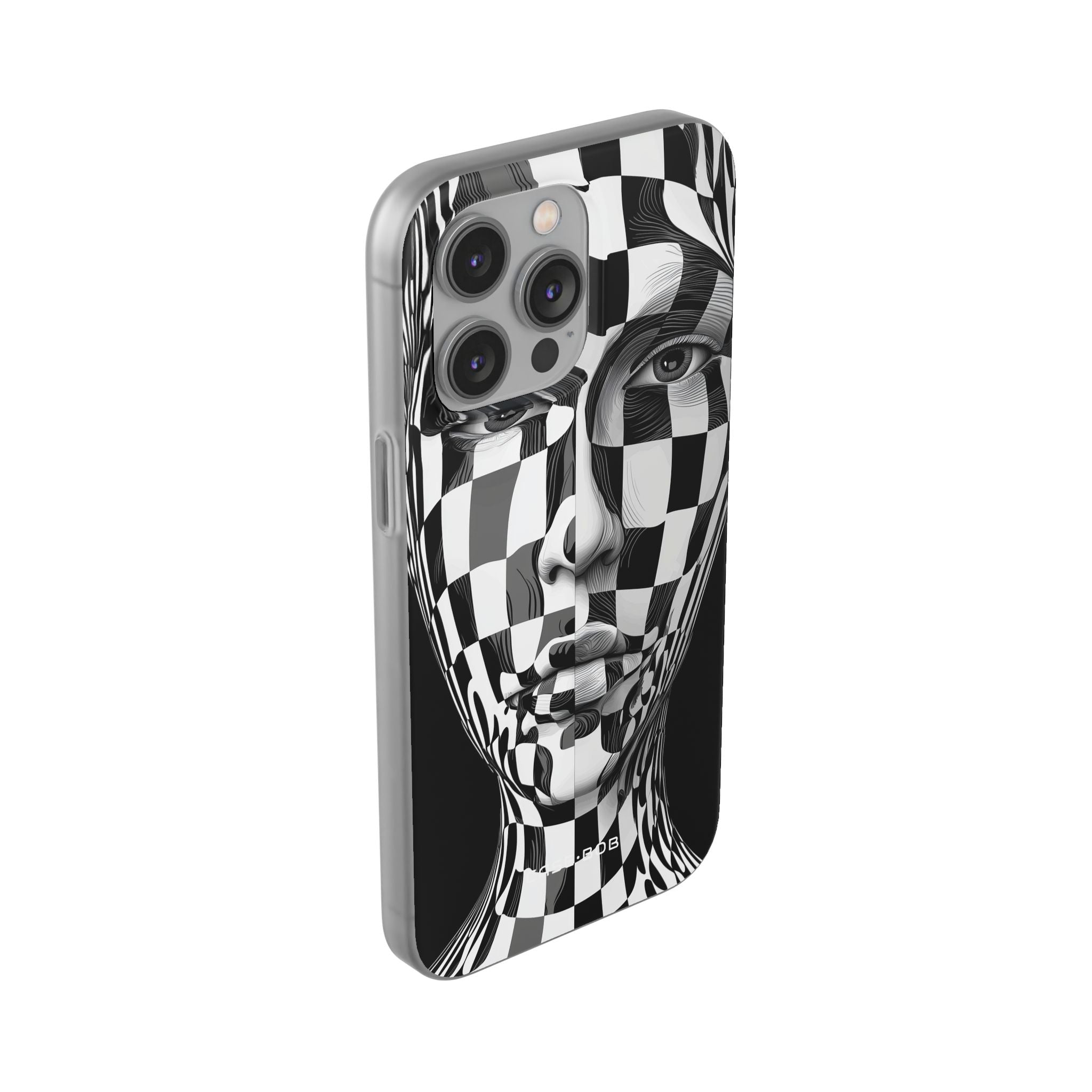 Checkered Face iPhone 14 Pro Max Case - Soft