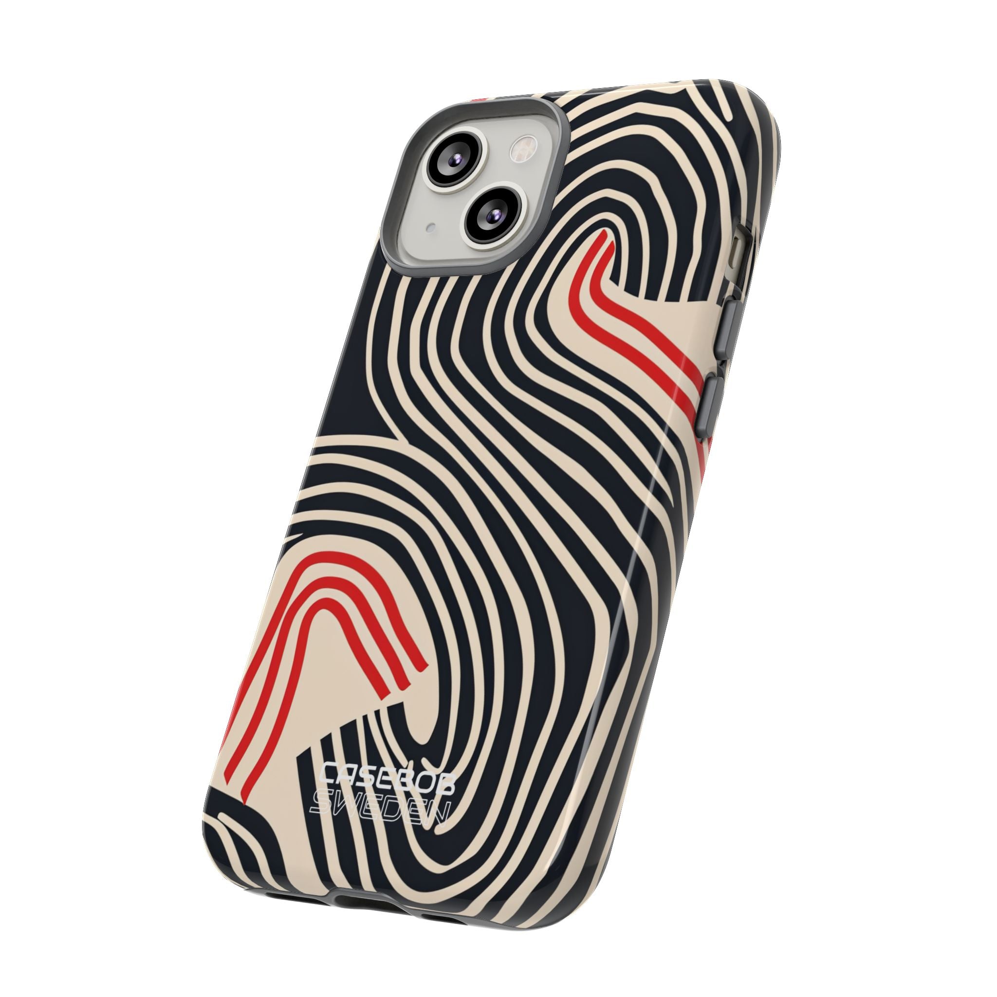 Wavy Red Flow iPhone 14 - Tough