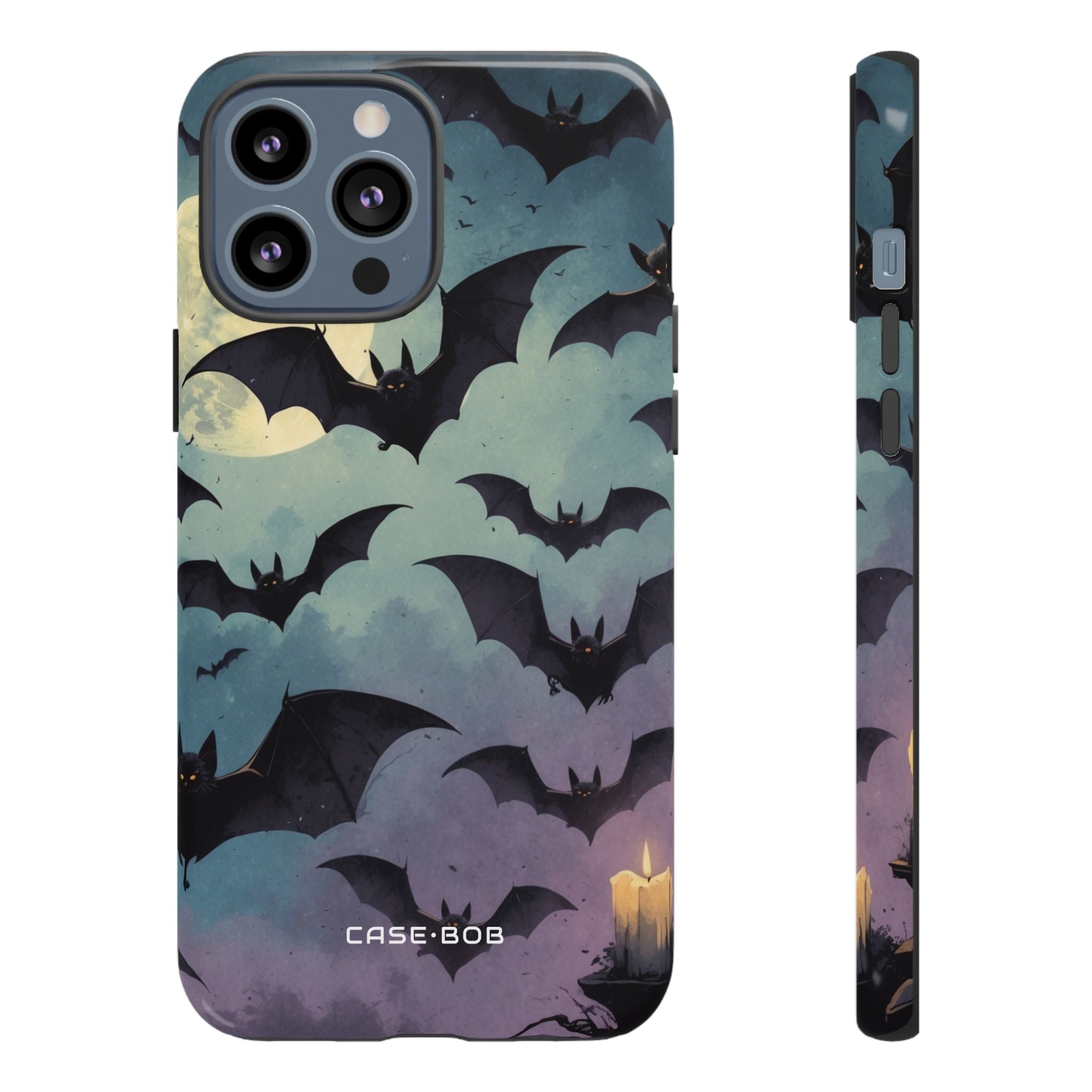 Glowing Bat Swarm iPhone 13 Pro Max Case - Tough
