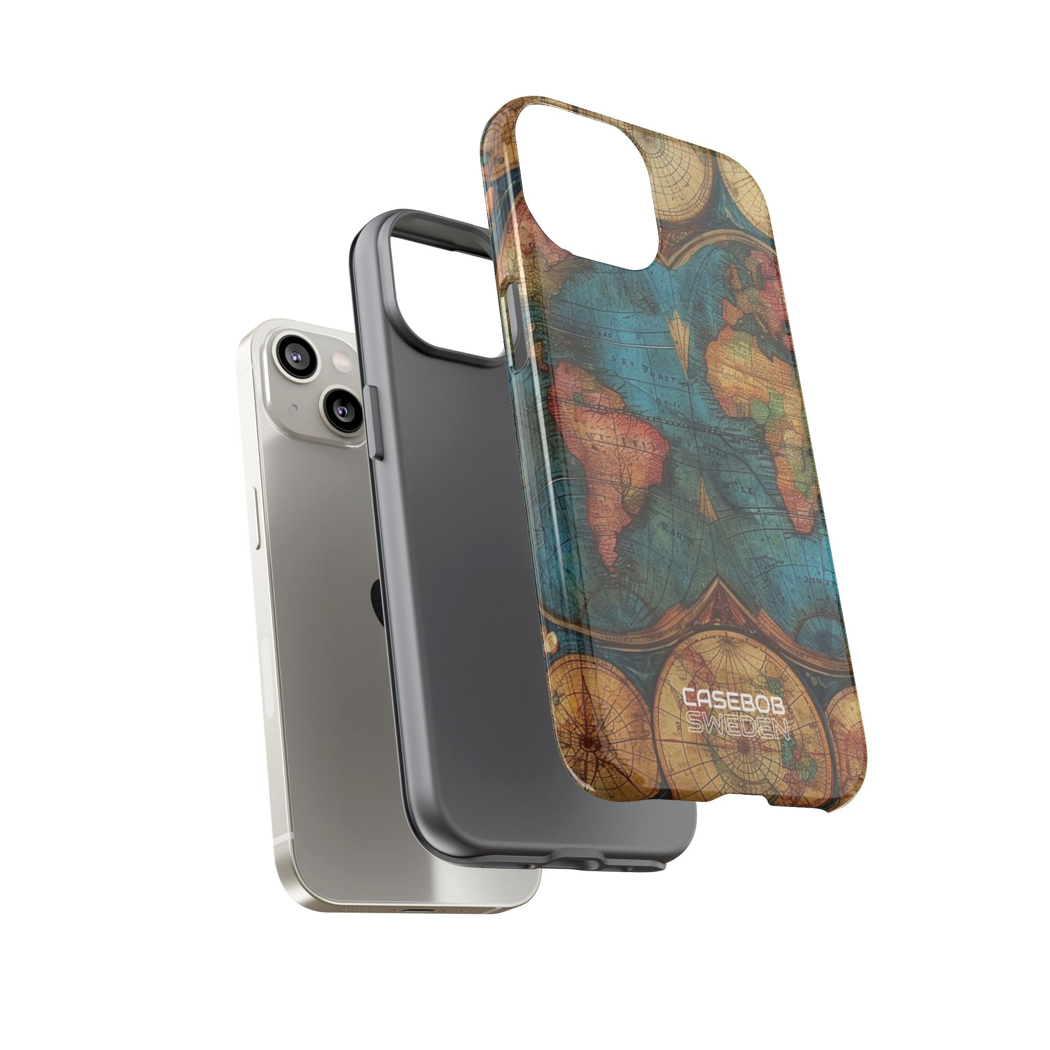 Vintage verdenskort iPhone 14 - Tough