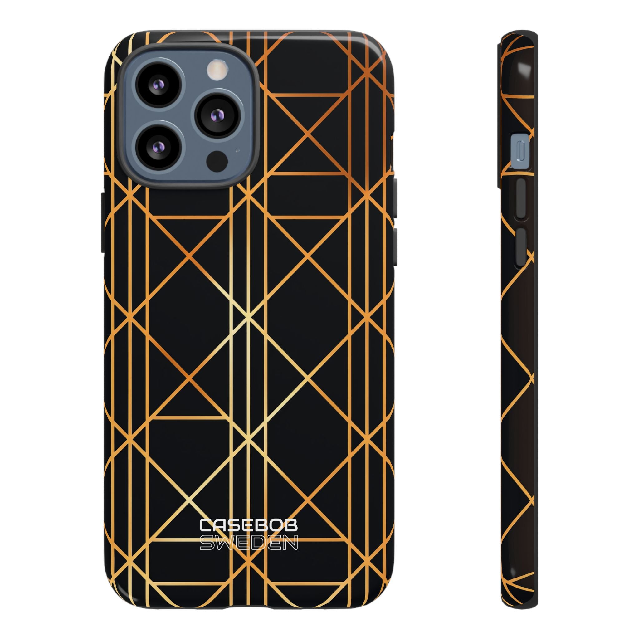 Golden Geometric Elegance iPhone 13 - Tough