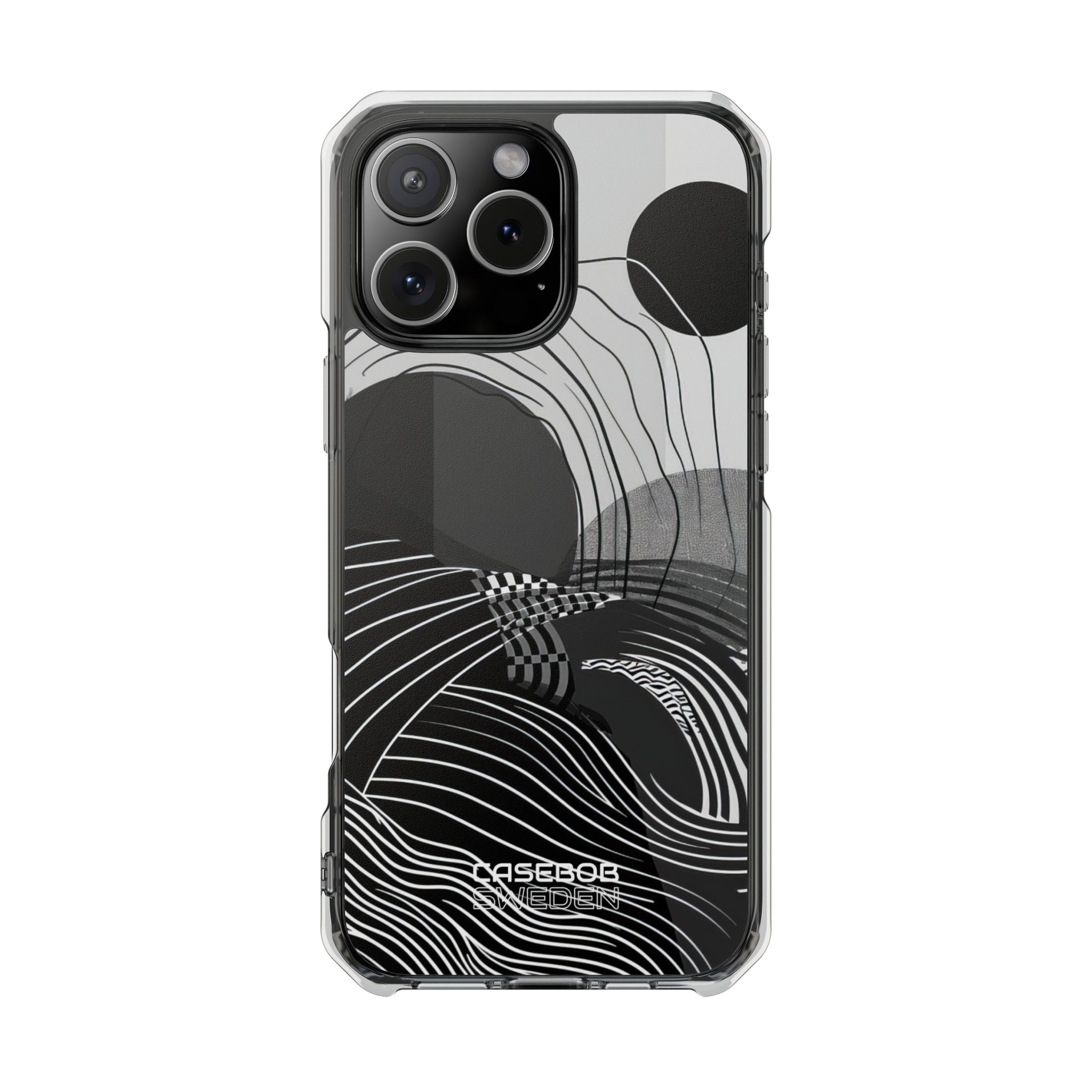 Monochrome Motion Flow iPhone 16 - Impact Clear+
