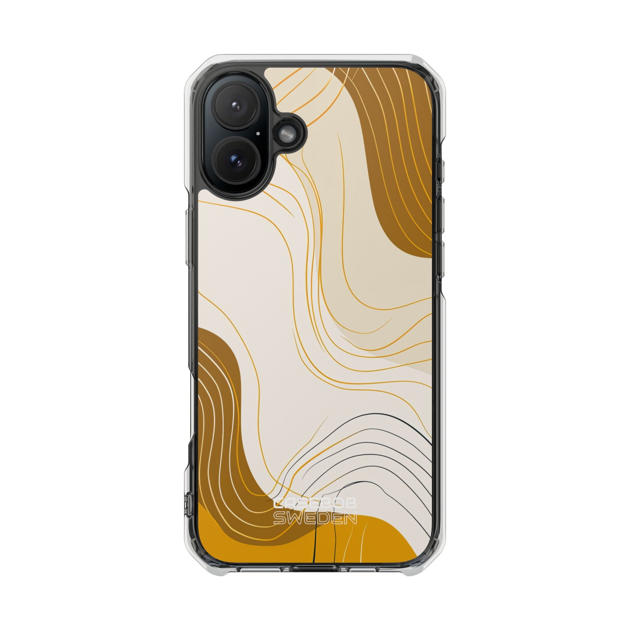 Golden Flow Lines iPhone 16 - Impact Clear+