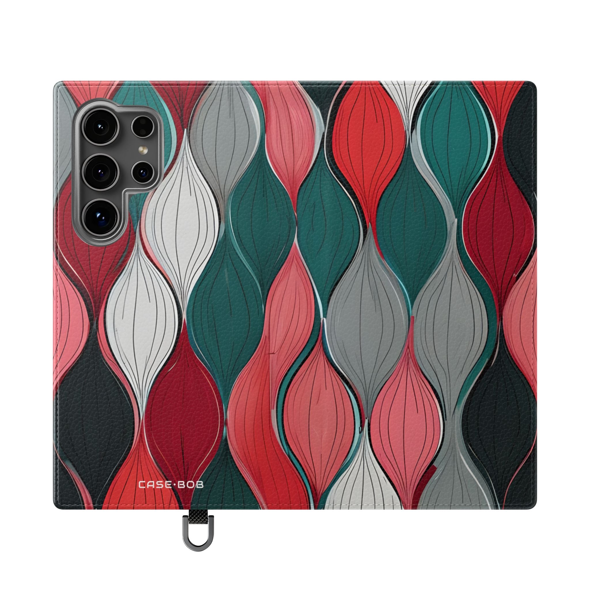 Lehti Spiraali Pink - Samsung S24 Ultra Case - Lompakko