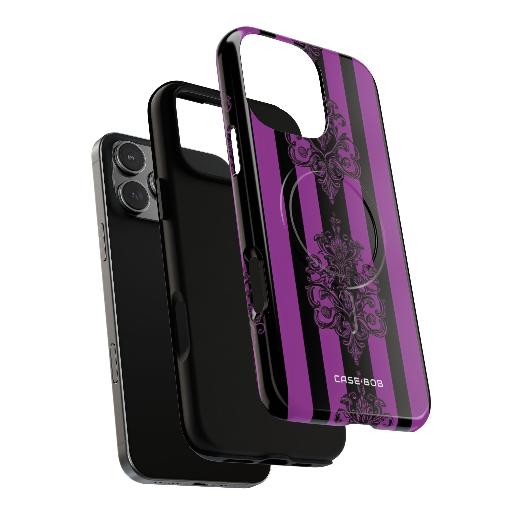 Damask Elegance Purple iPhone 16 Pro Max Case - Tough+