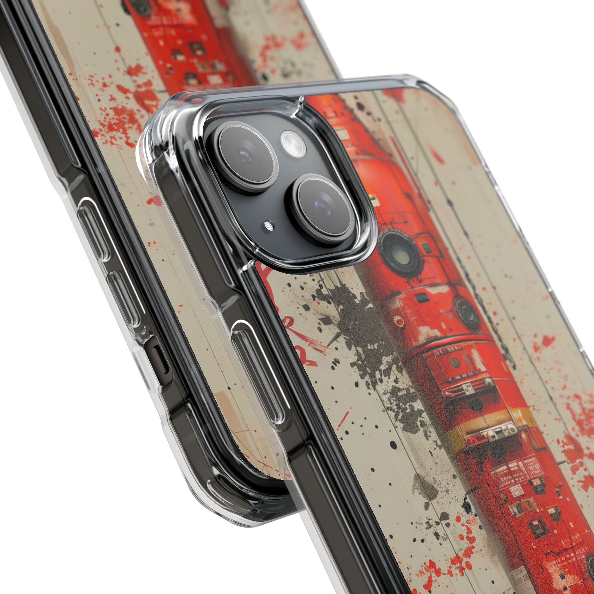 Crimson Rocket Burst iPhone 15 - Impact Clear+